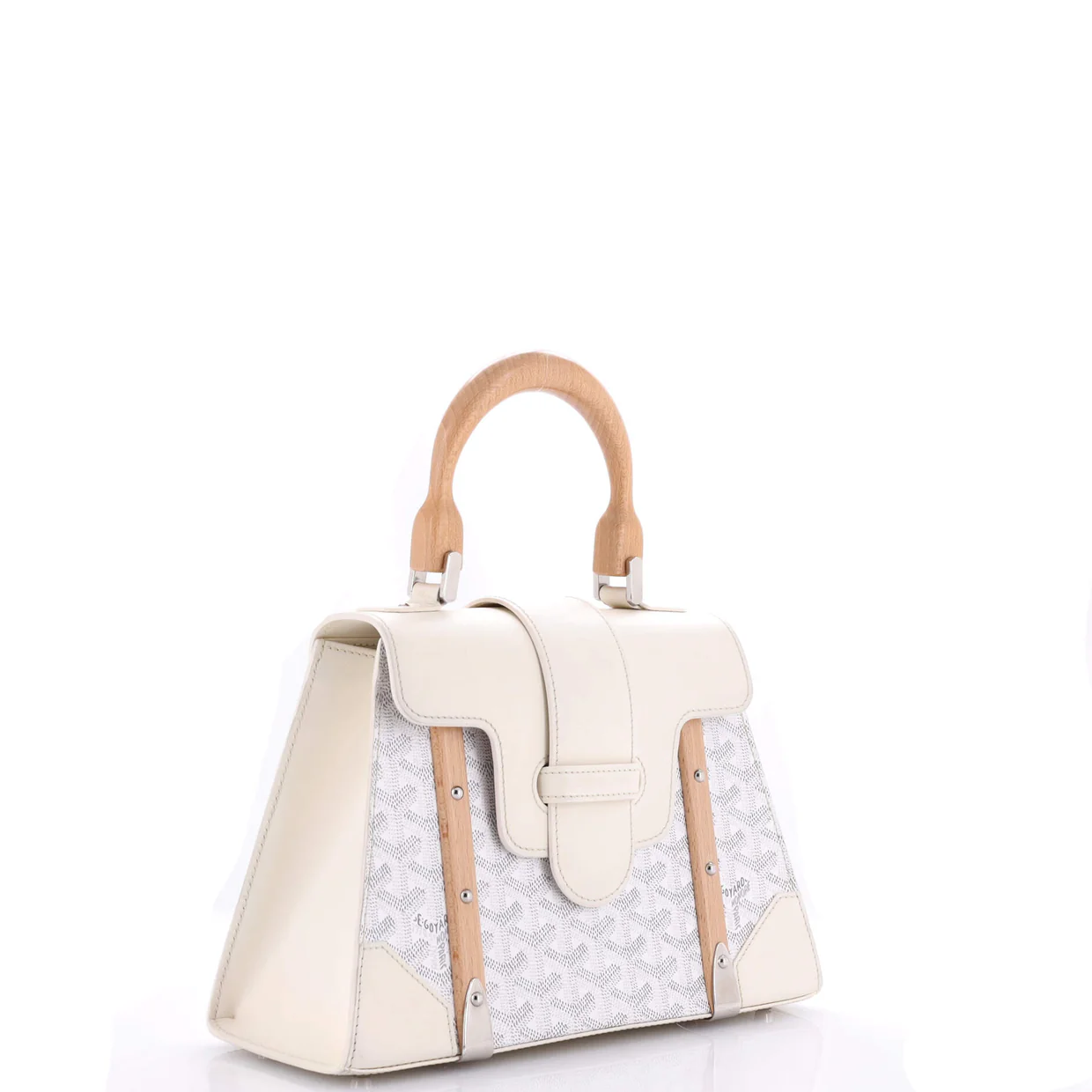 Saigon Top Handle Bag Coated Canvas with Leather PM - Deep Luxury