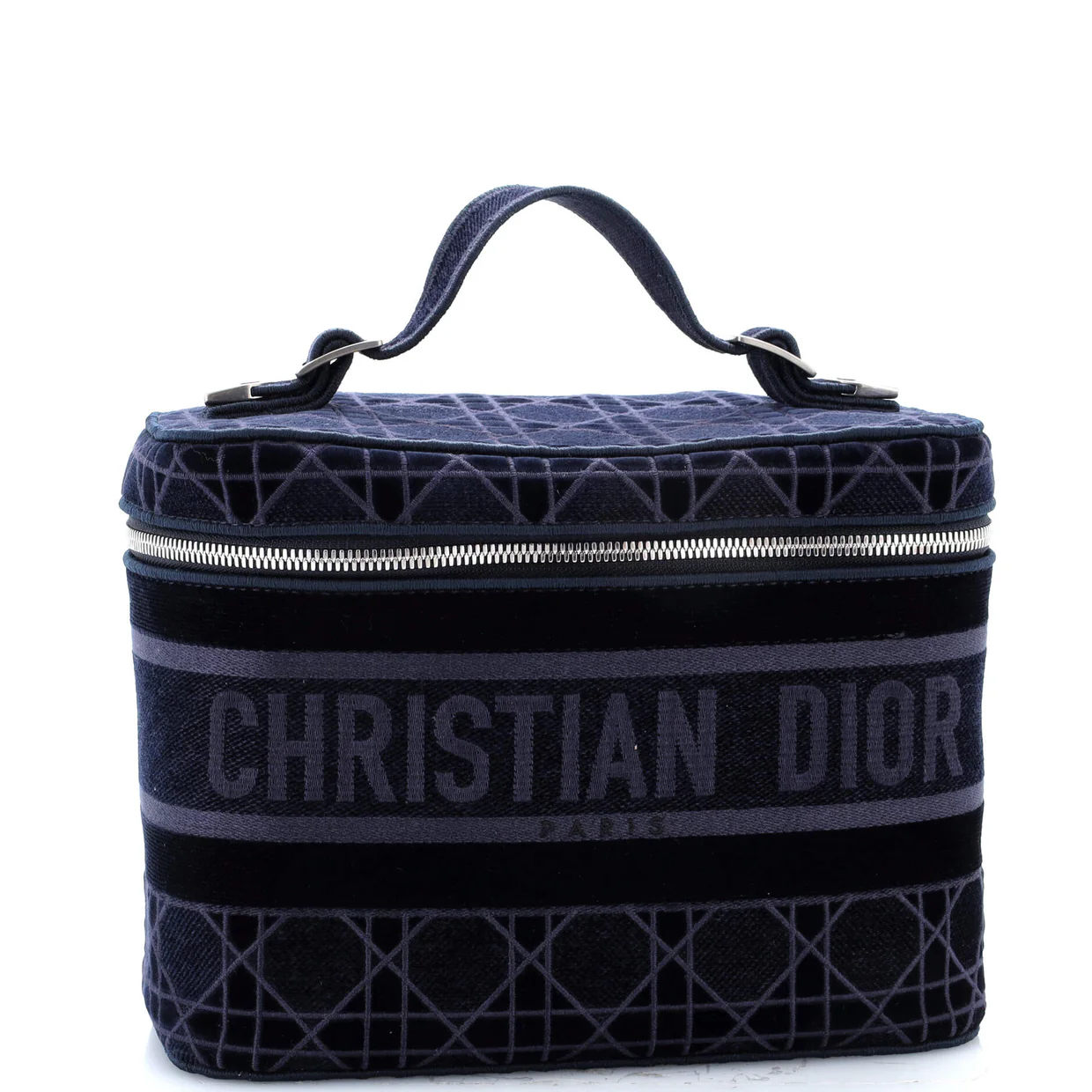DiorTravel Vanity Case Cannage Embroidered Velvet - Deep Luxury