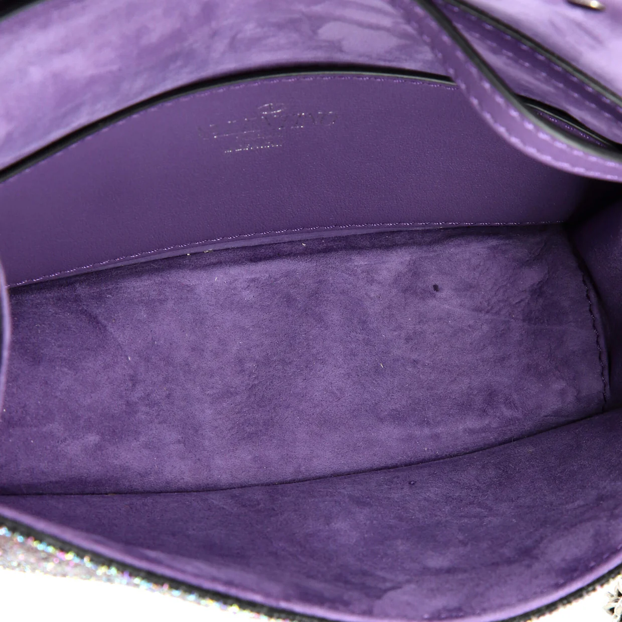 VLogo Loco Flap Shoulder Bag Embellished Leather Small - Deep Luxury