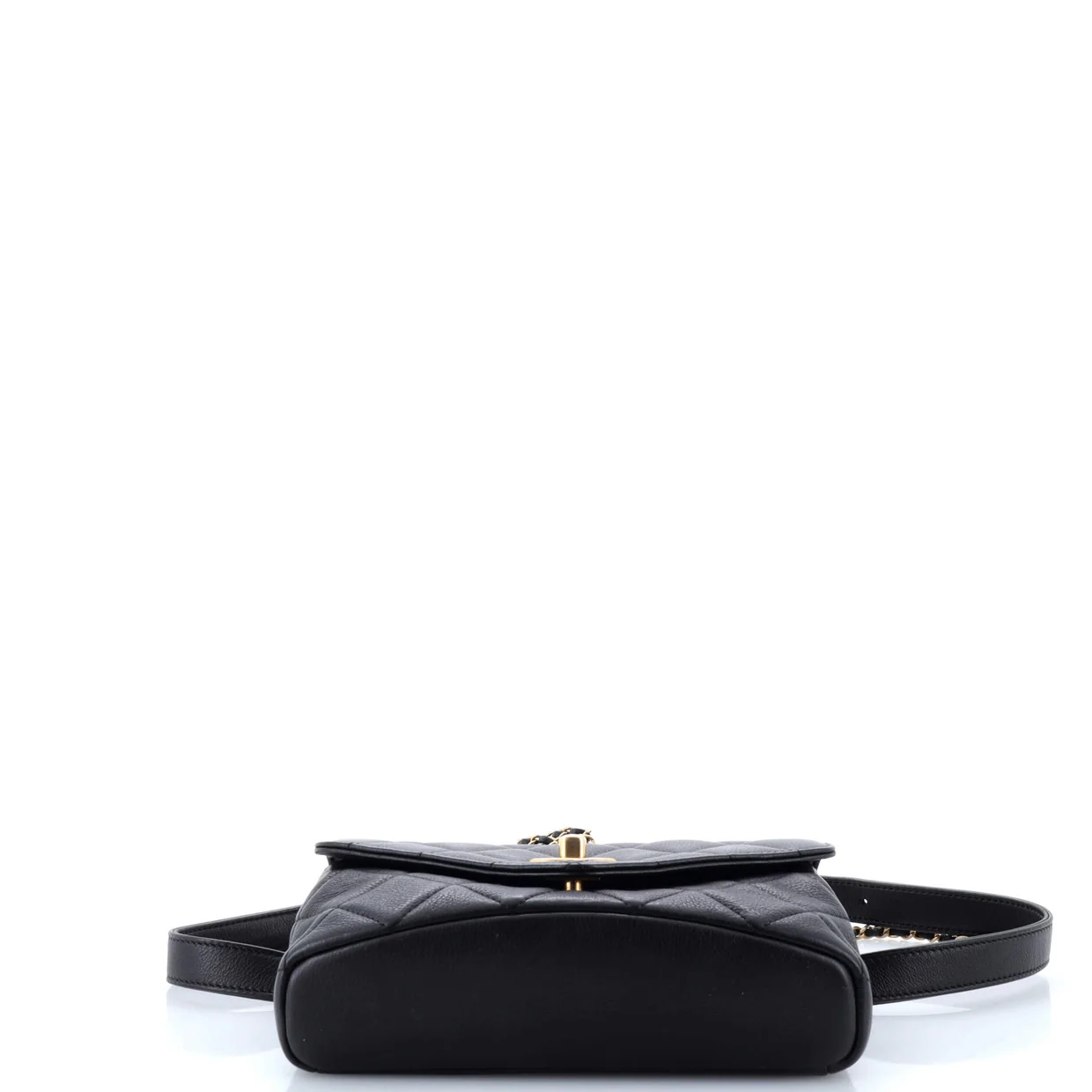 Carry With Chic Chain Flap Waist Bag Quilted Calfskin - Deep Luxury