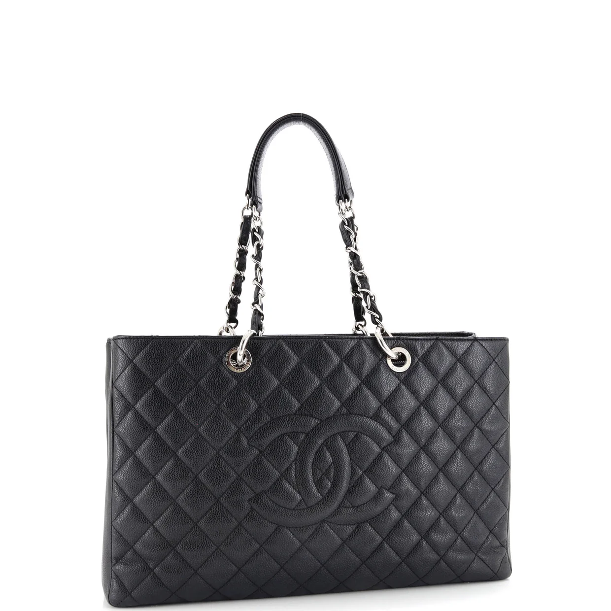 Grand Shopping Tote Quilted Caviar XL - Deep Luxury
