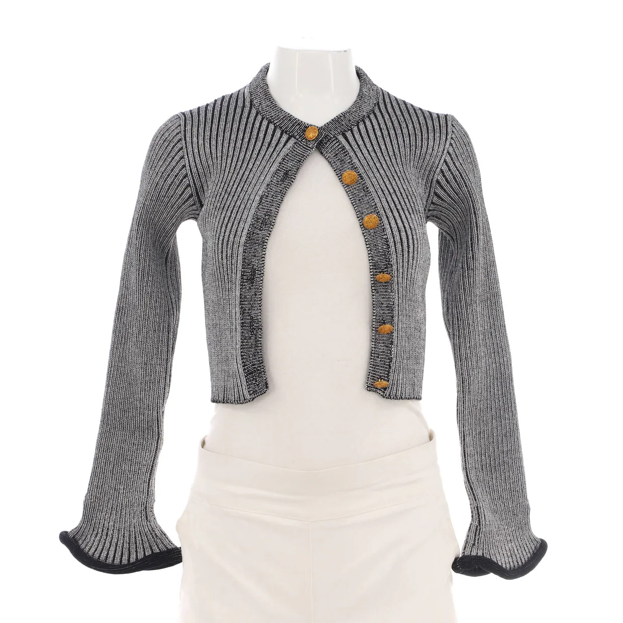 Women's Bell Sleeves Button Up Cardigan Viscose and Wool Blend - Deep Luxury