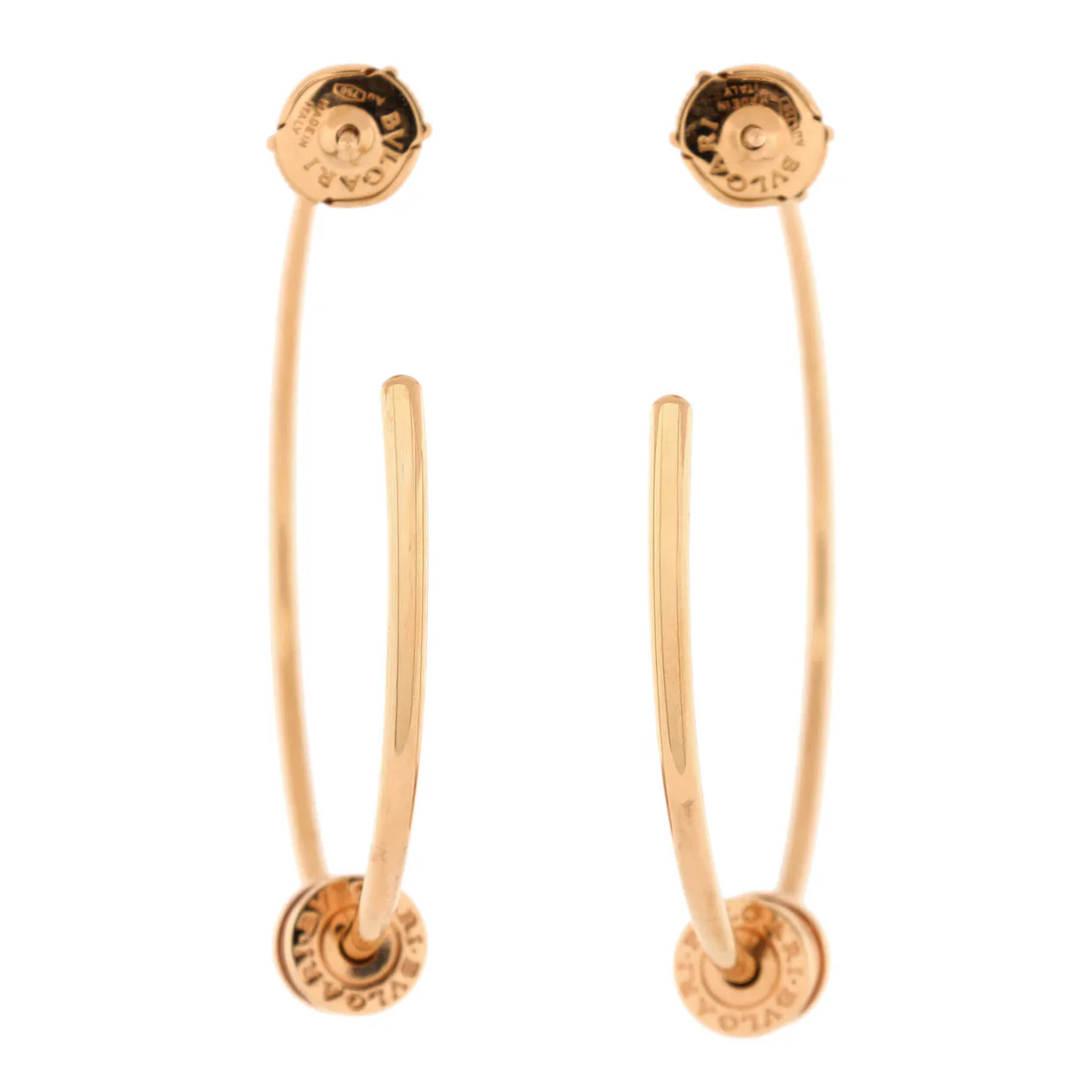 B.Zero Hoop Earrings 18K Rose Gold Large - Deep Luxury