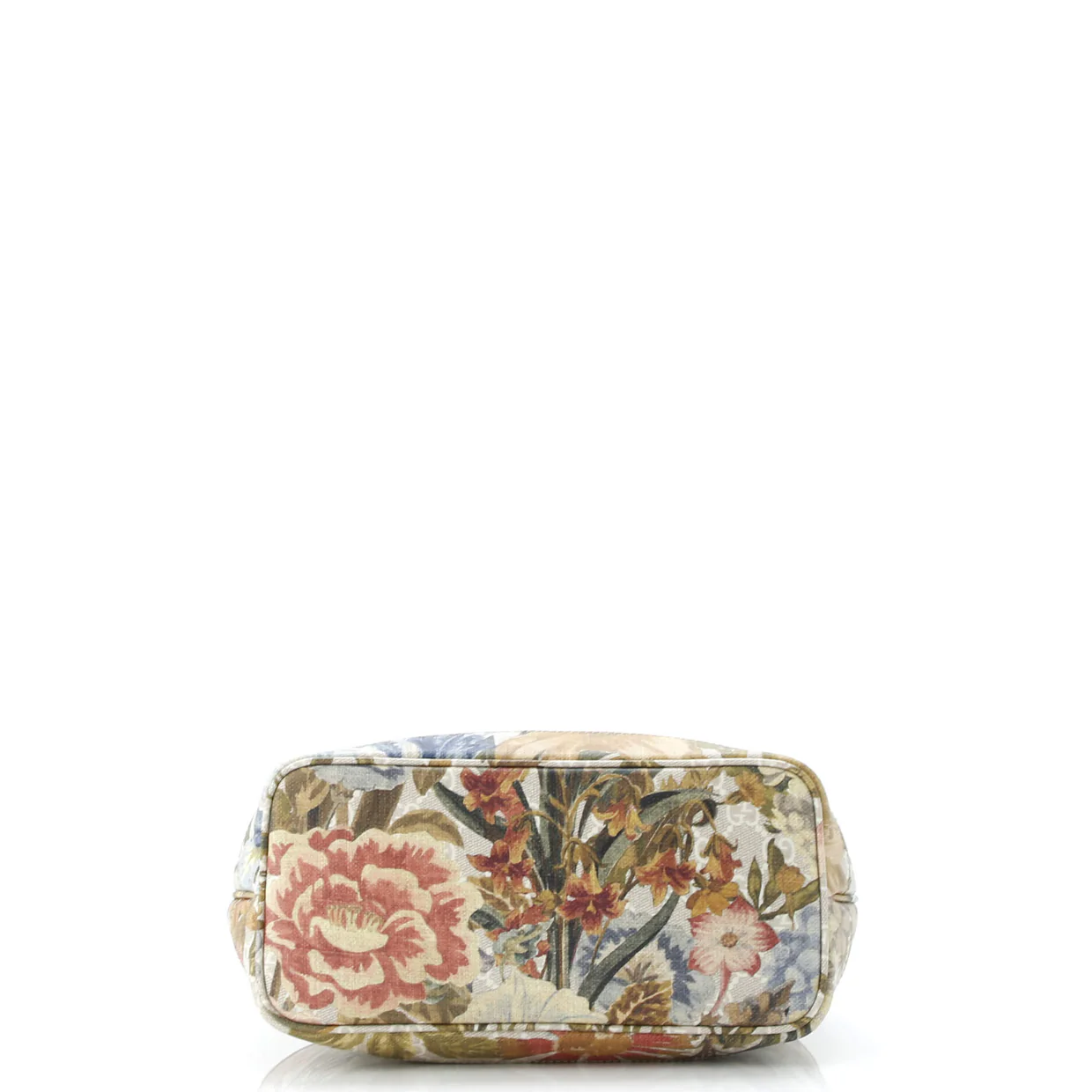 Ophidia Tote Water Flora GG Coated Canvas Medium - Deep Luxury