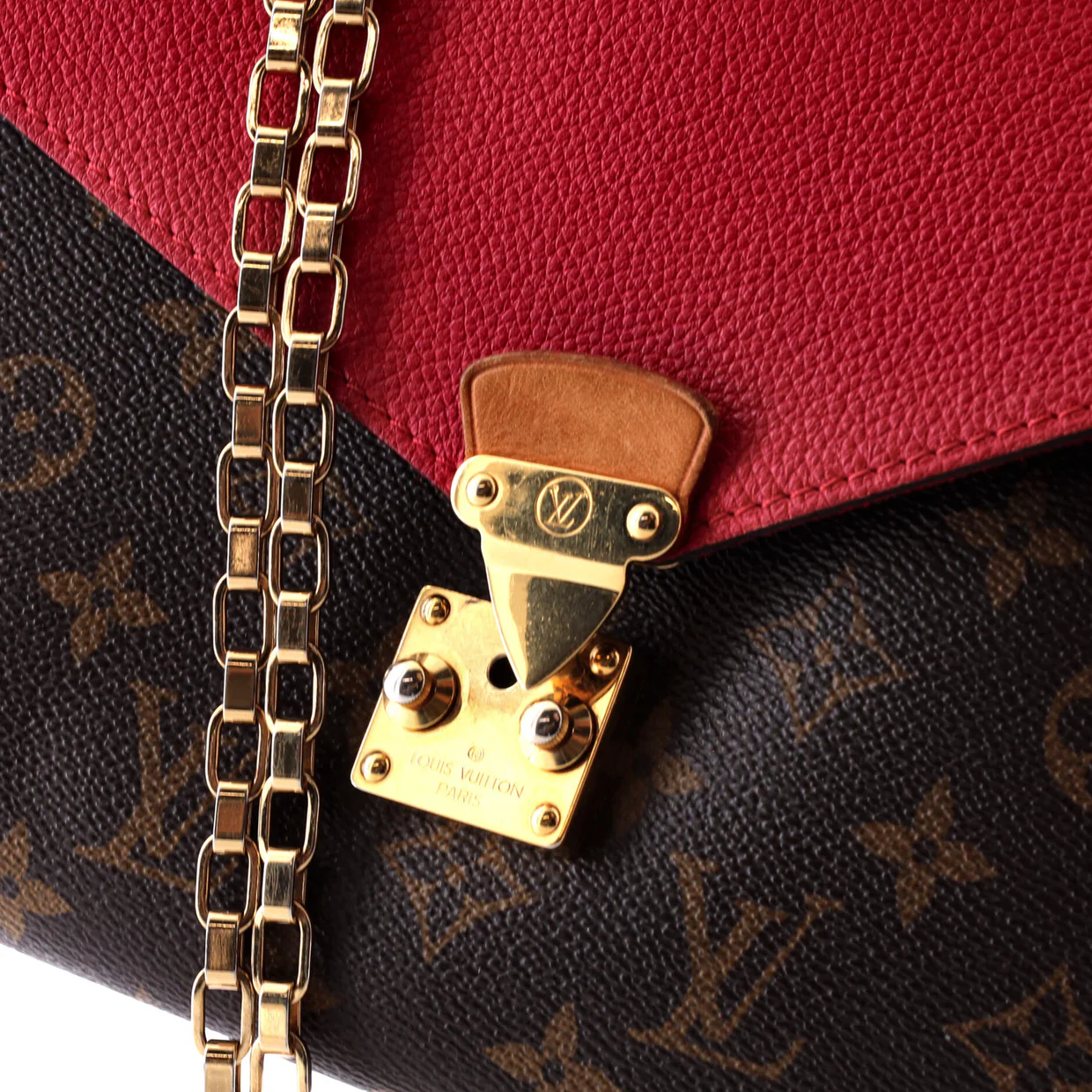 Pallas Chain Shoulder Bag Monogram Canvas and Calfskin - Deep Luxury