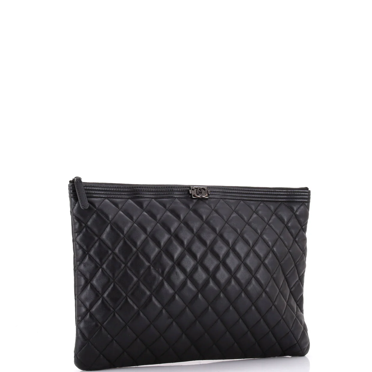 Boy O Case Clutch Quilted Lambskin Large - Deep Luxury