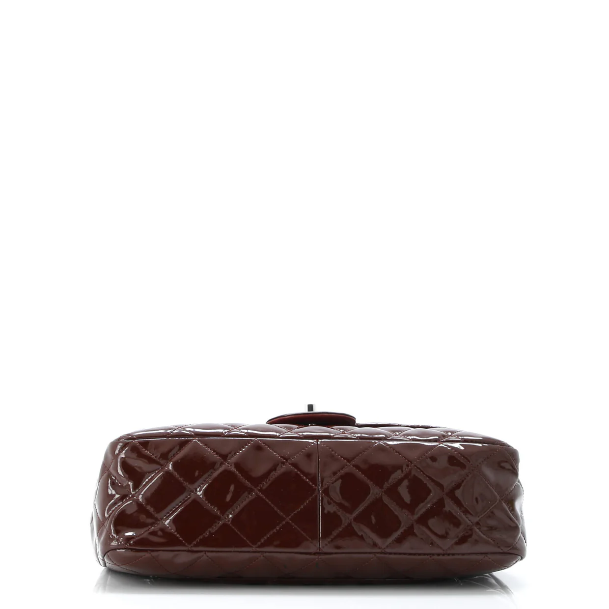 Classic Double Flap Bag Quilted Patent Jumbo - Deep Luxury