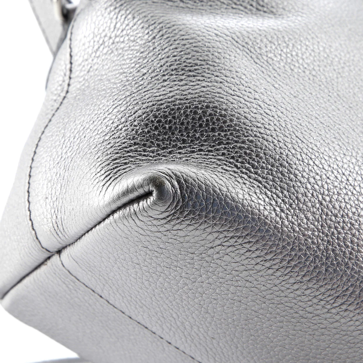 Dual Strap Zip Tote Vitello Daino Small - Deep Luxury