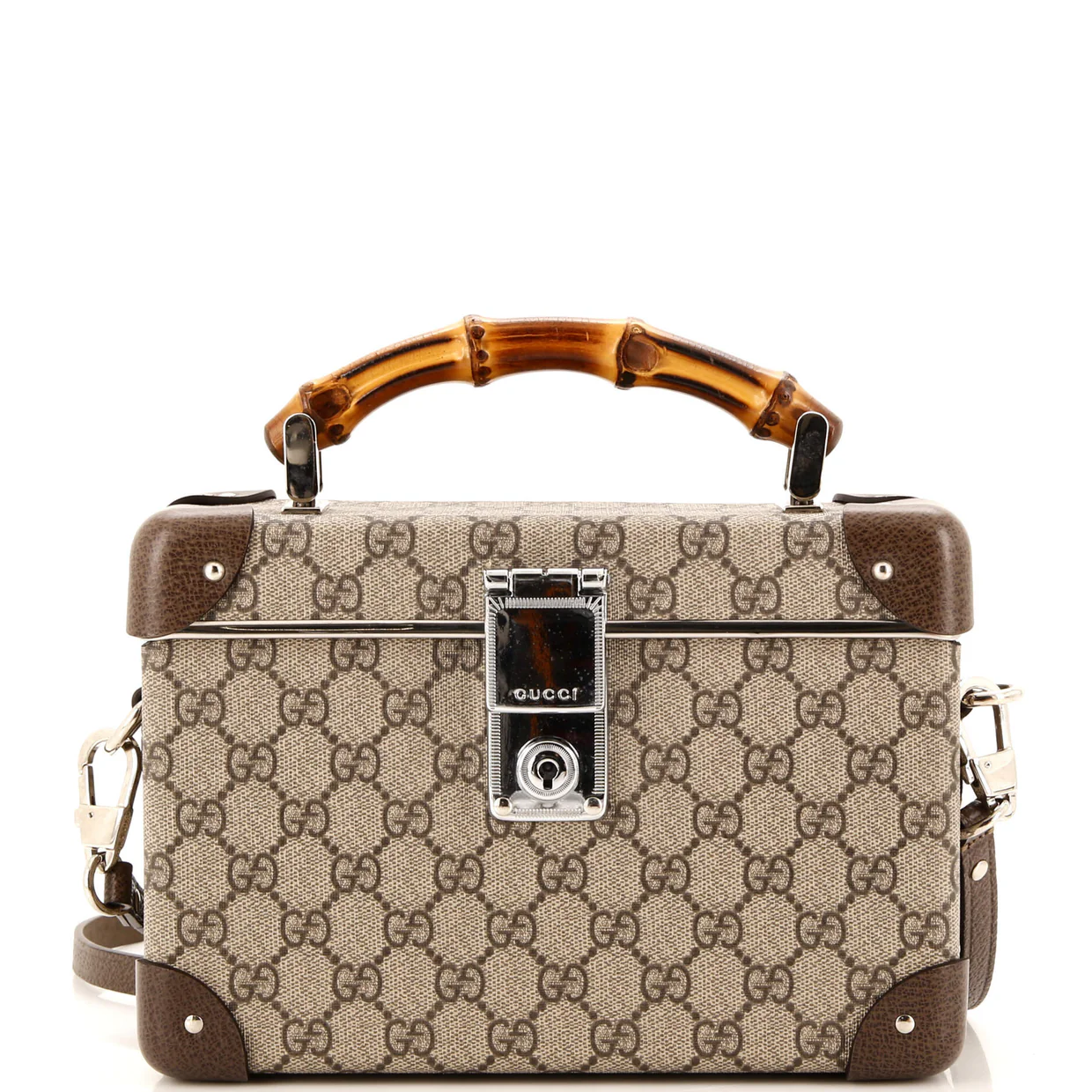 Bamboo Globe-Trotter Vanity Case GG Coated Canvas - Deep Luxury