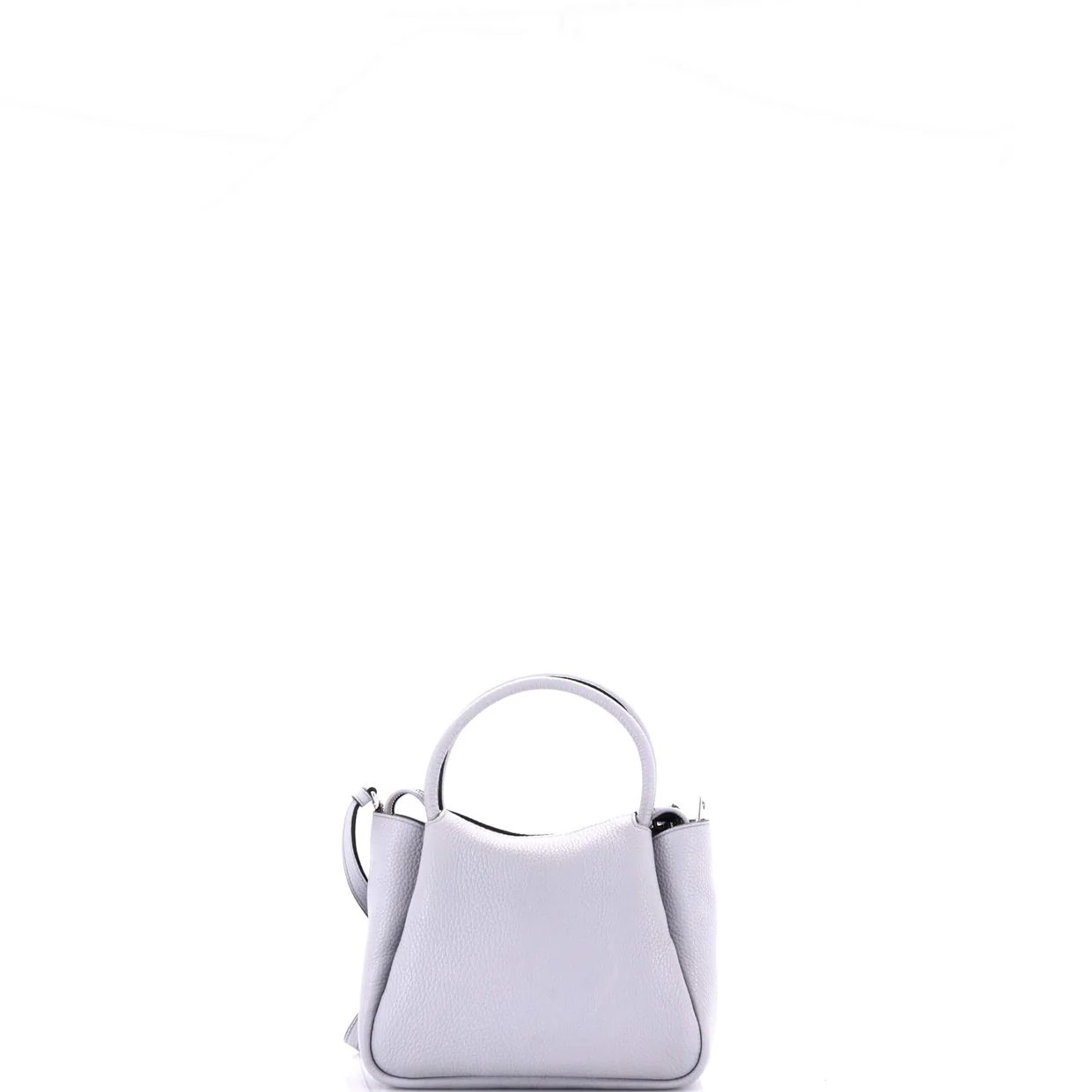 Flou Zipped Top Handle Bag Vitello Daino Small - Deep Luxury