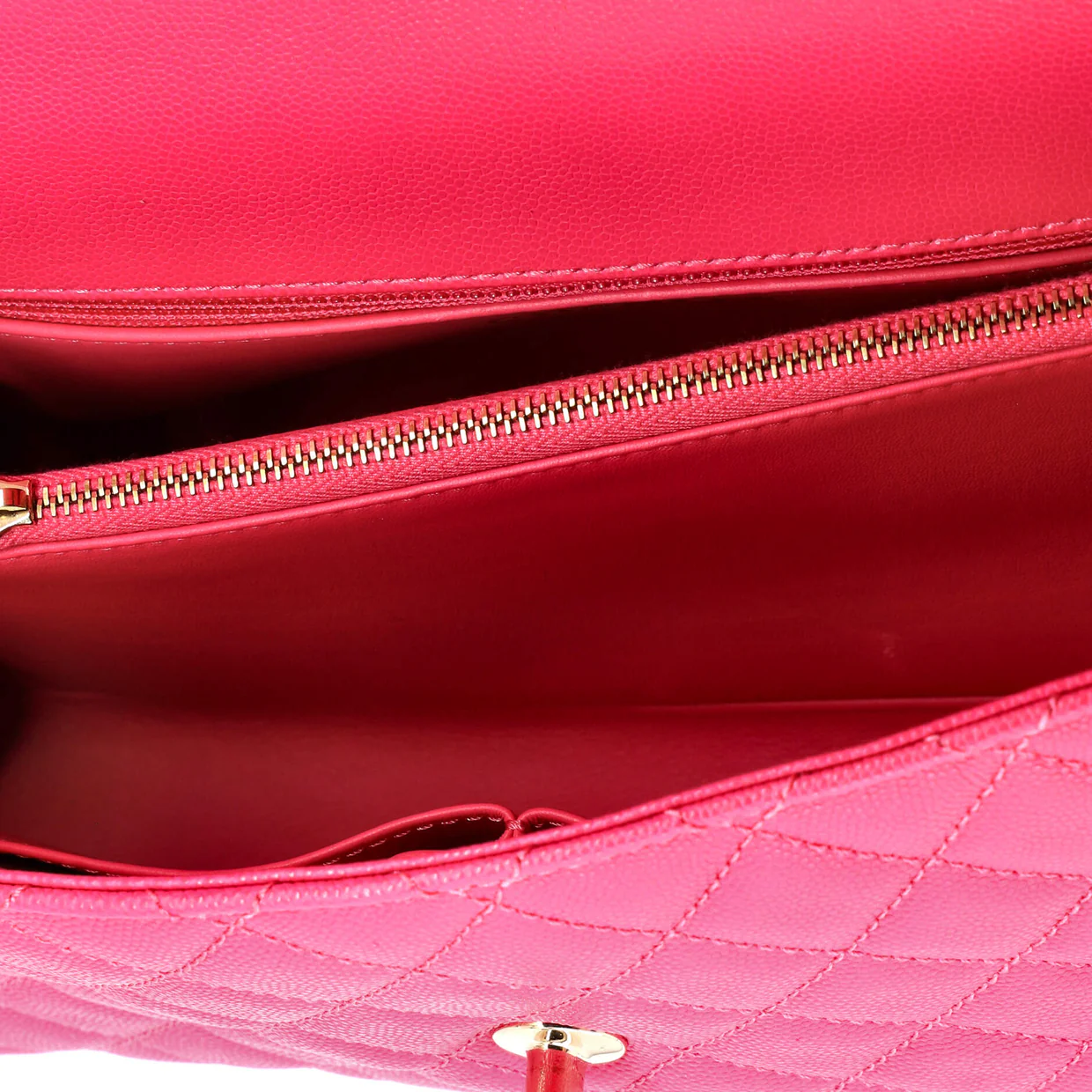 Coco Top Handle Bag Quilted Caviar Small - Deep Luxury