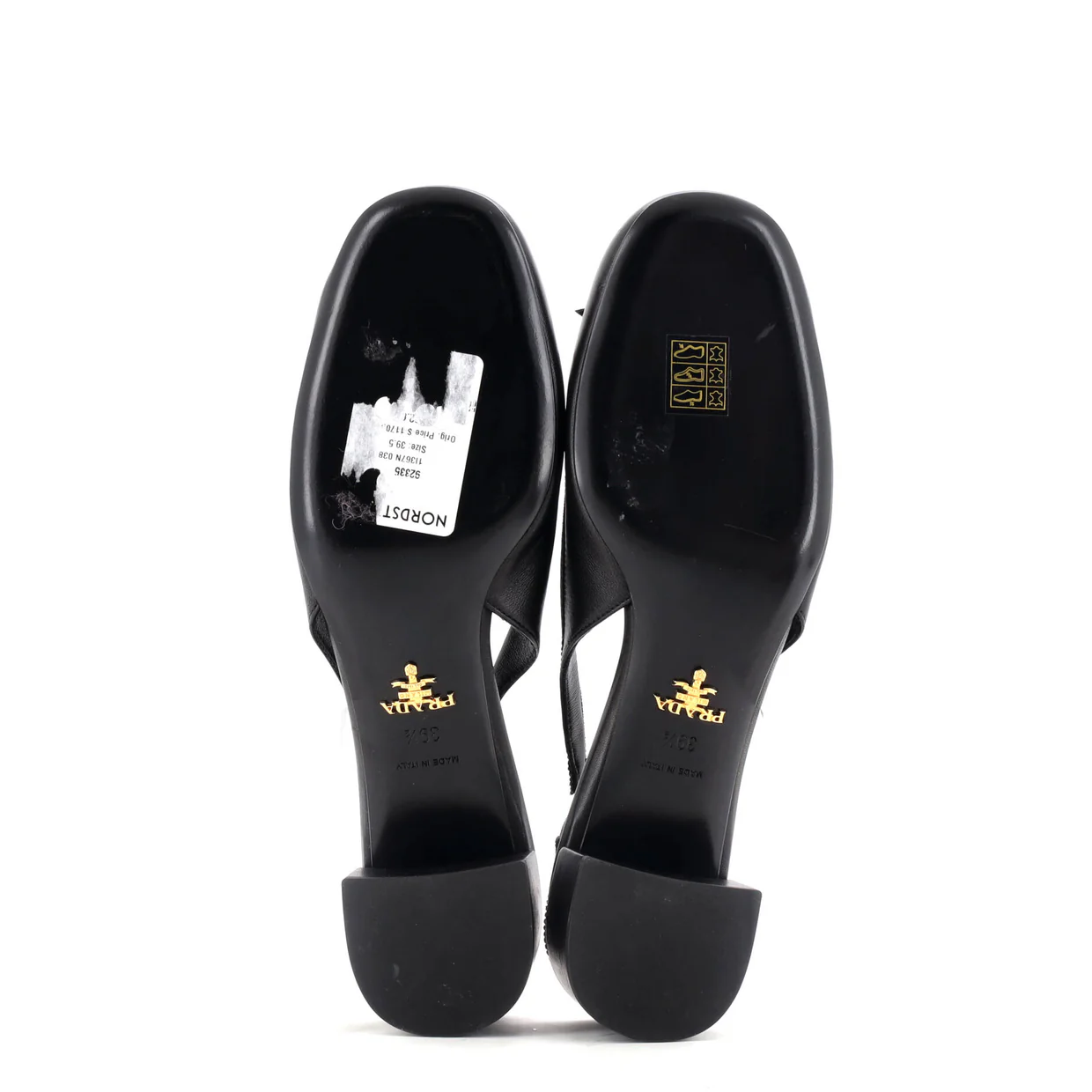 Women's Bow Triangle Logo Slingback Pumps Leather - Deep Luxury