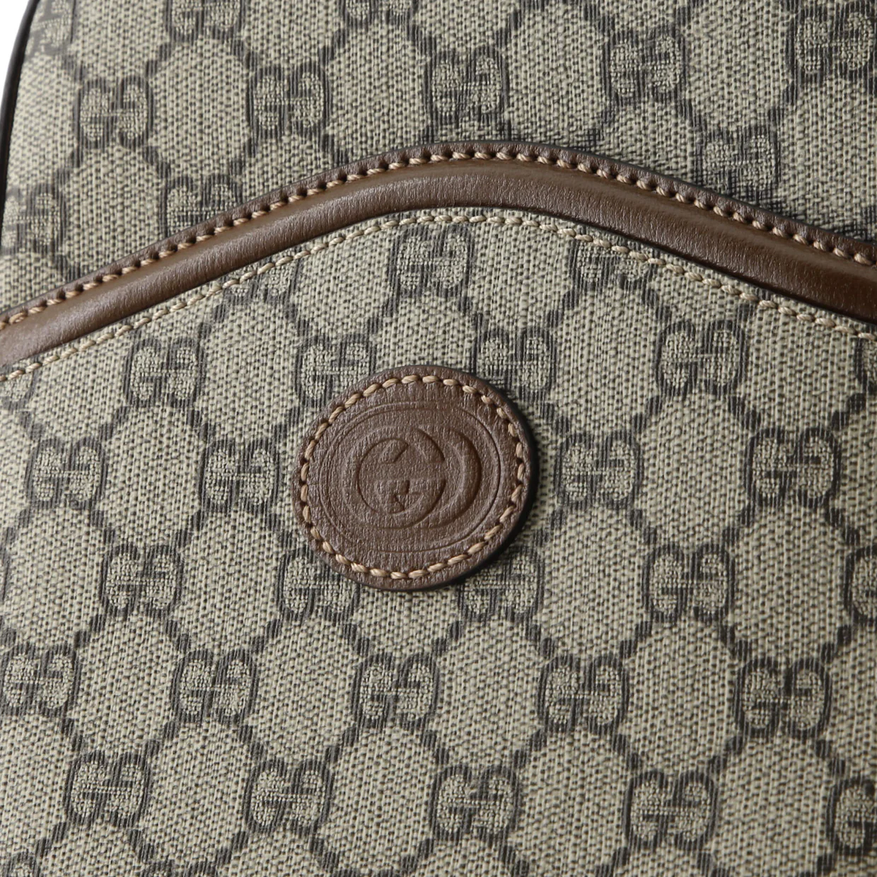 Interlocking G Patch Sling Bag GG Coated Canvas Small - Deep Luxury