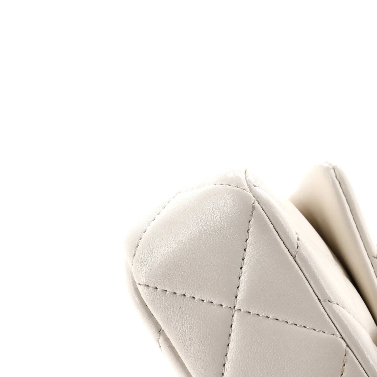 CC Pearl Chain Square Flap Bag Quilted Lambskin Mini - Deep Luxury