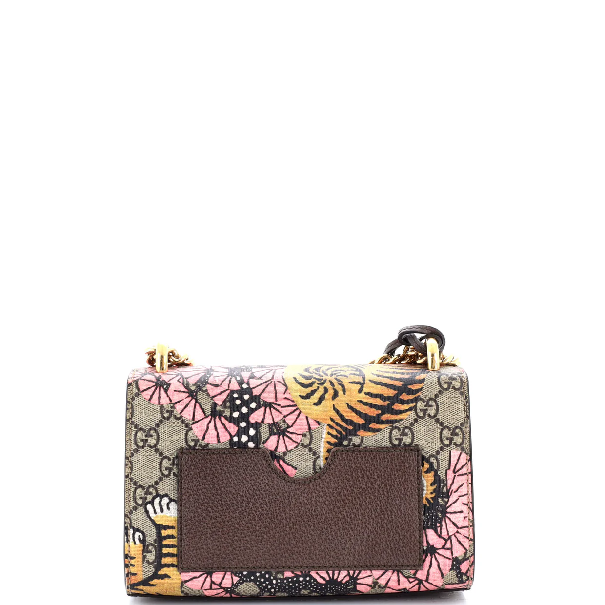 Padlock Shoulder Bag Bengal Print GG Coated Canvas Small - Deep Luxury