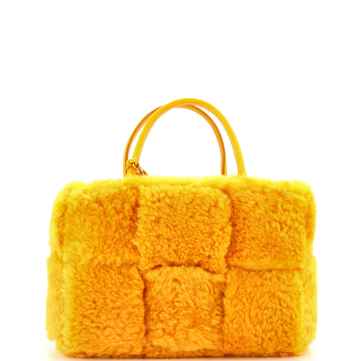 Arco Tote Intrecciato Shearling Small - Deep Luxury