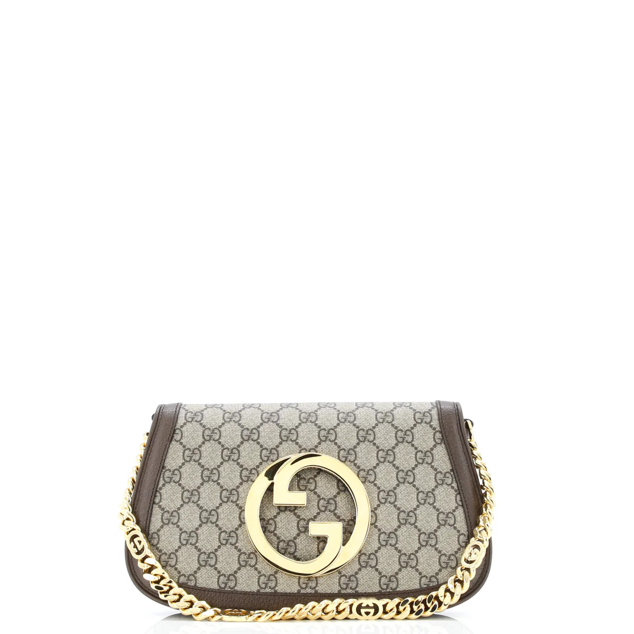 Blondie NM Chain Flap Bag GG Coated Canvas Small - Deep Luxury