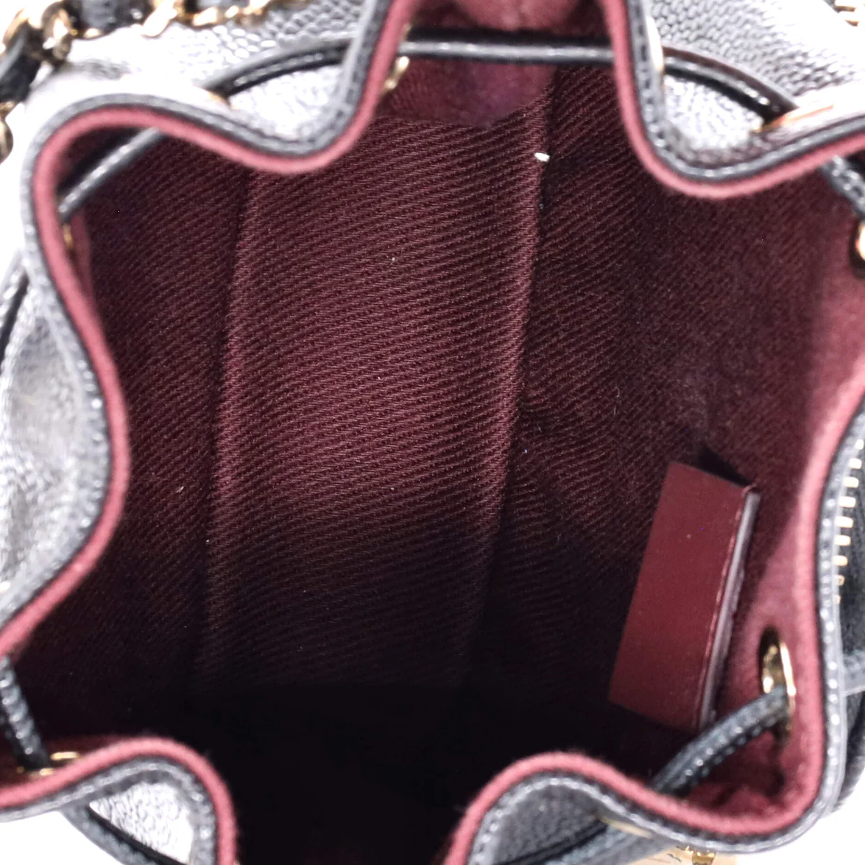 Business Affinity Drawstring Bucket Bag Quilted Caviar Mini - Deep Luxury