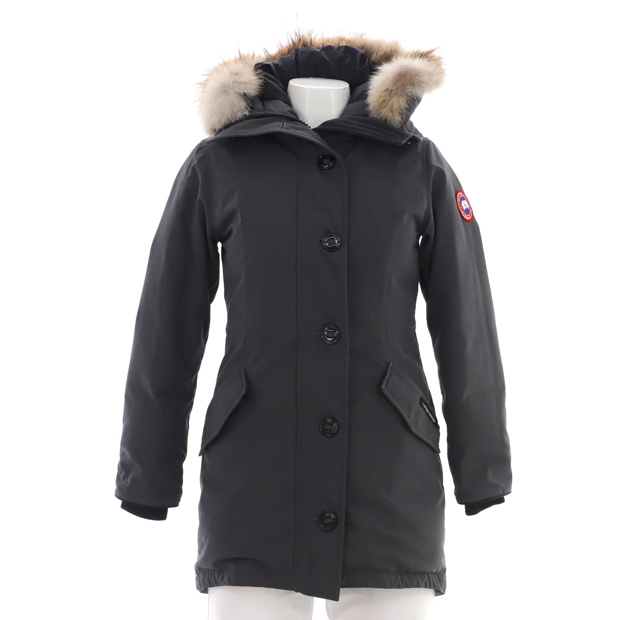 Women’s Rossclair Hooded Parka Polyester Blend with Down and Fur - Deep Luxury