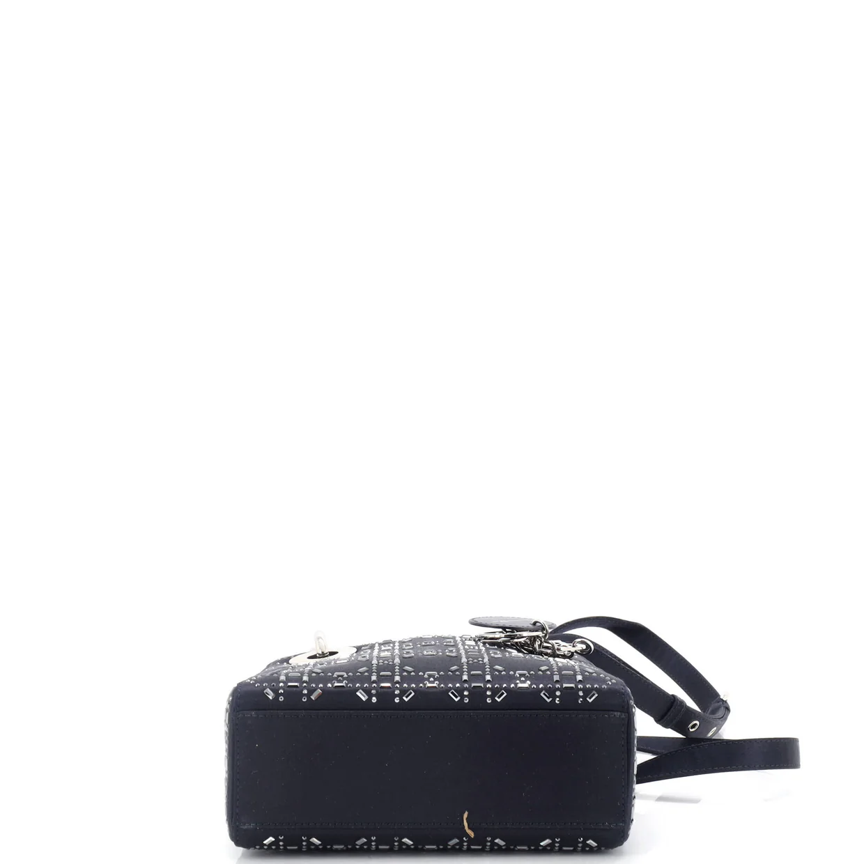 Lady Dior Bag Crystal Embellished Cannage Quilt Satin Mini - Deep Luxury