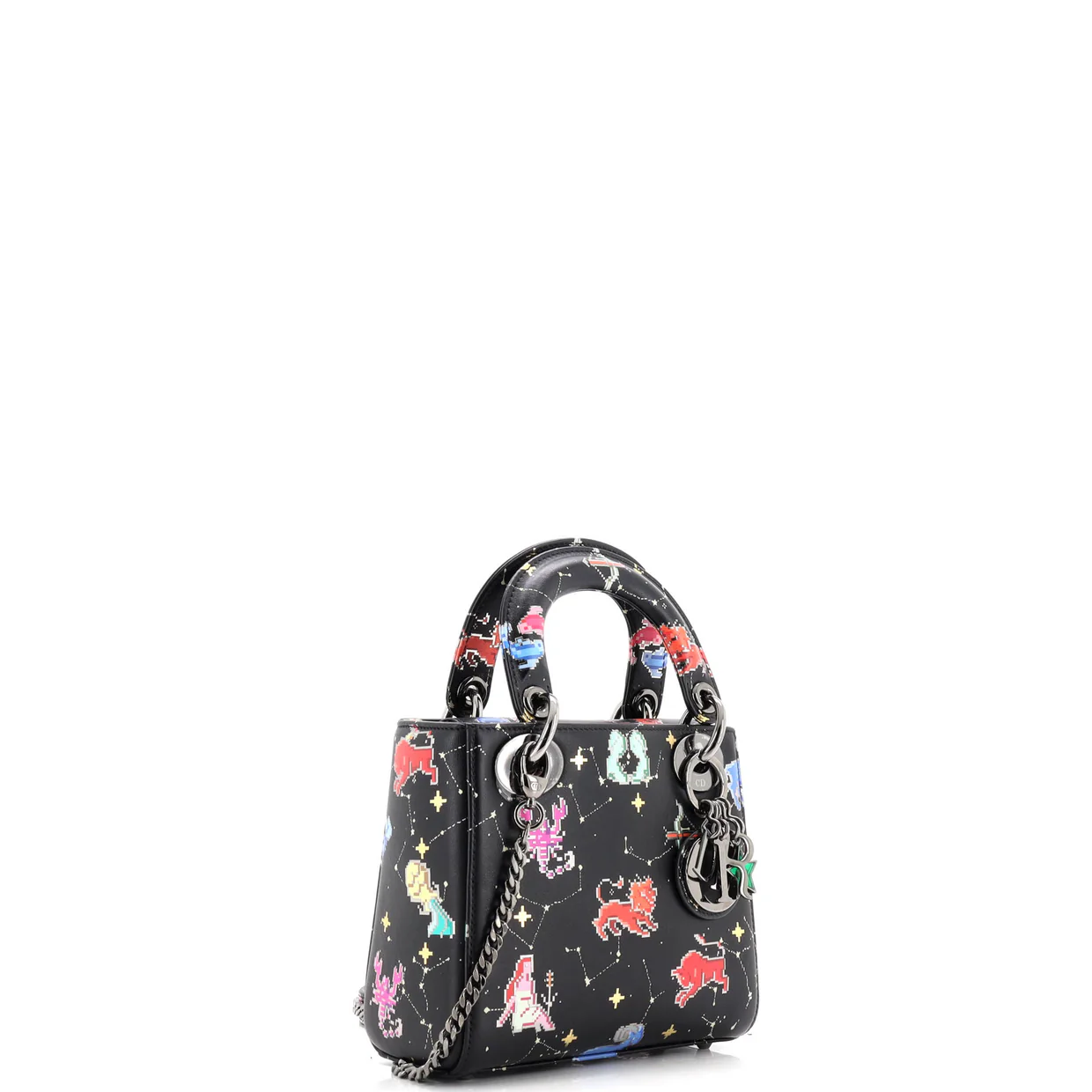 Lady Dior Bag Limited Edition Pixel Zodiac Printed Calfskin Mini - Deep Luxury
