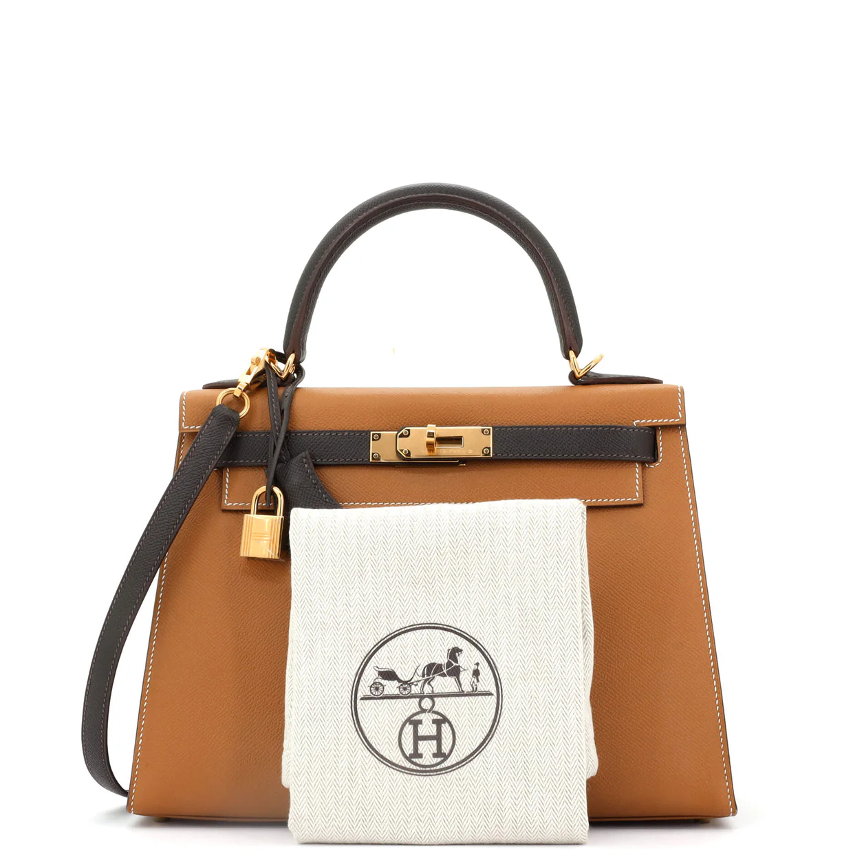 Kelly Handbag Bicolor Epsom with Gold Hardware 28 - Deep Luxury
