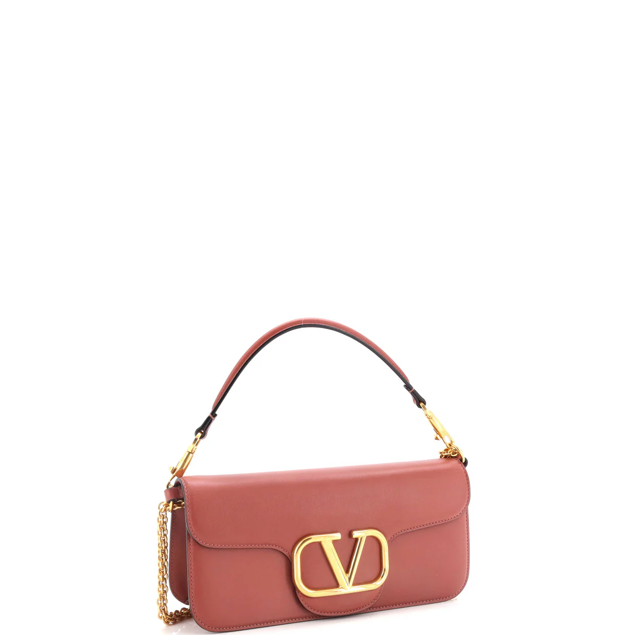 VLogo Loco Flap Shoulder Bag Leather Medium - Deep Luxury