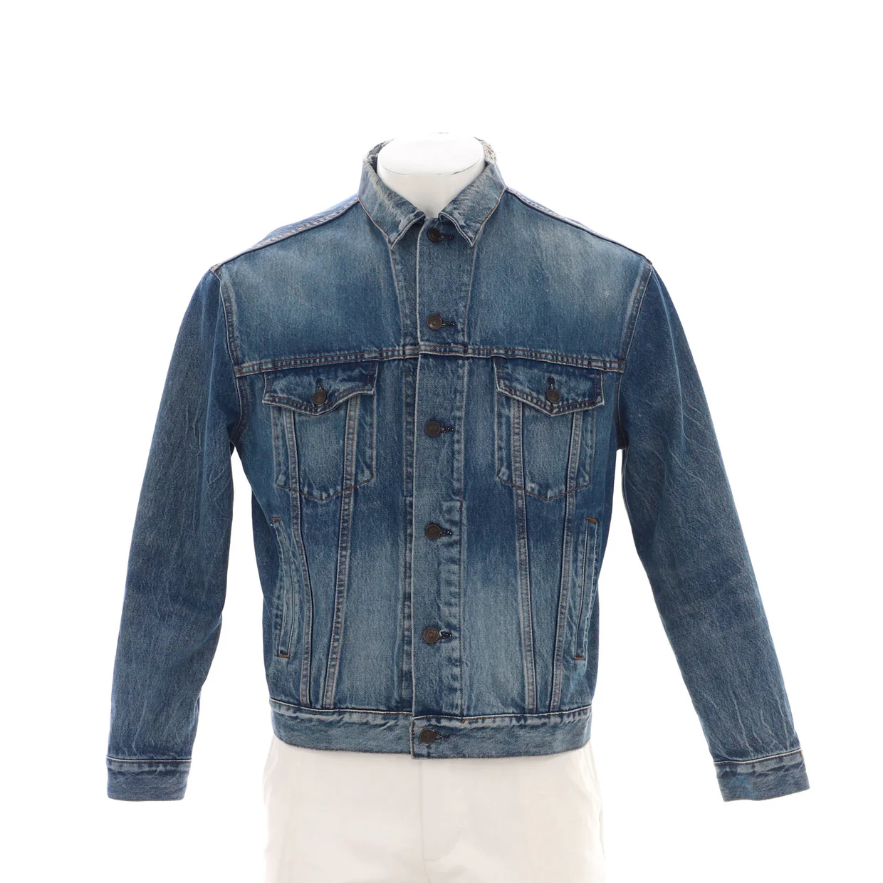 Men's Logo Oversized Jacket Denim - Deep Luxury