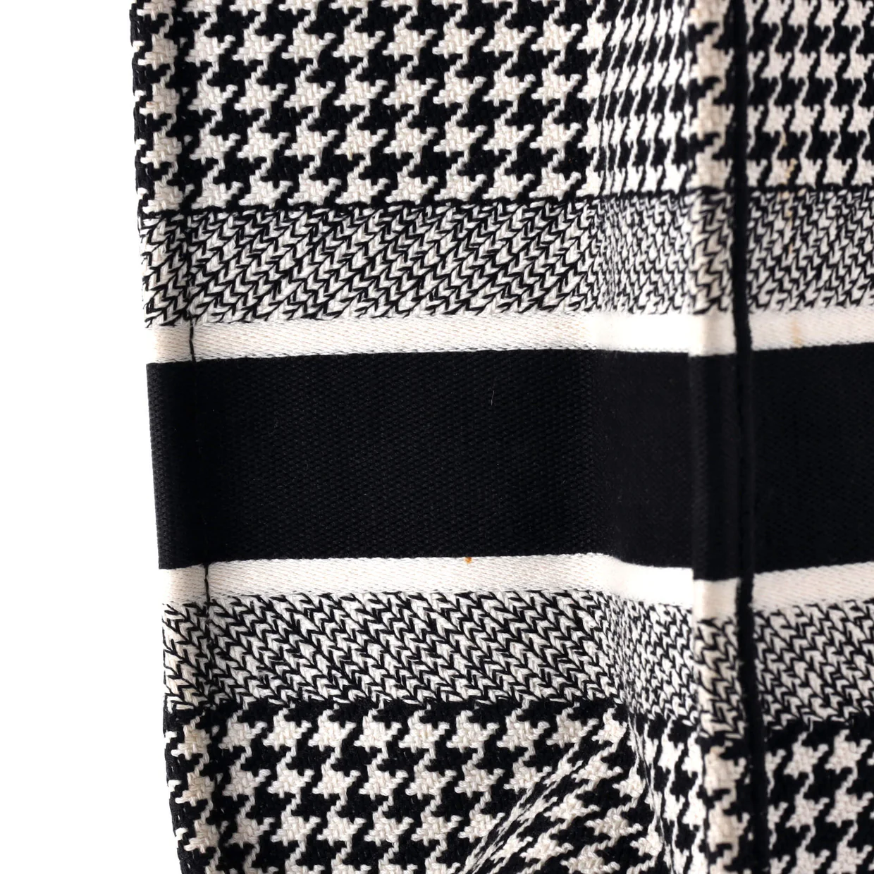 Book Tote Houndstooth Canvas Medium - Deep Luxury