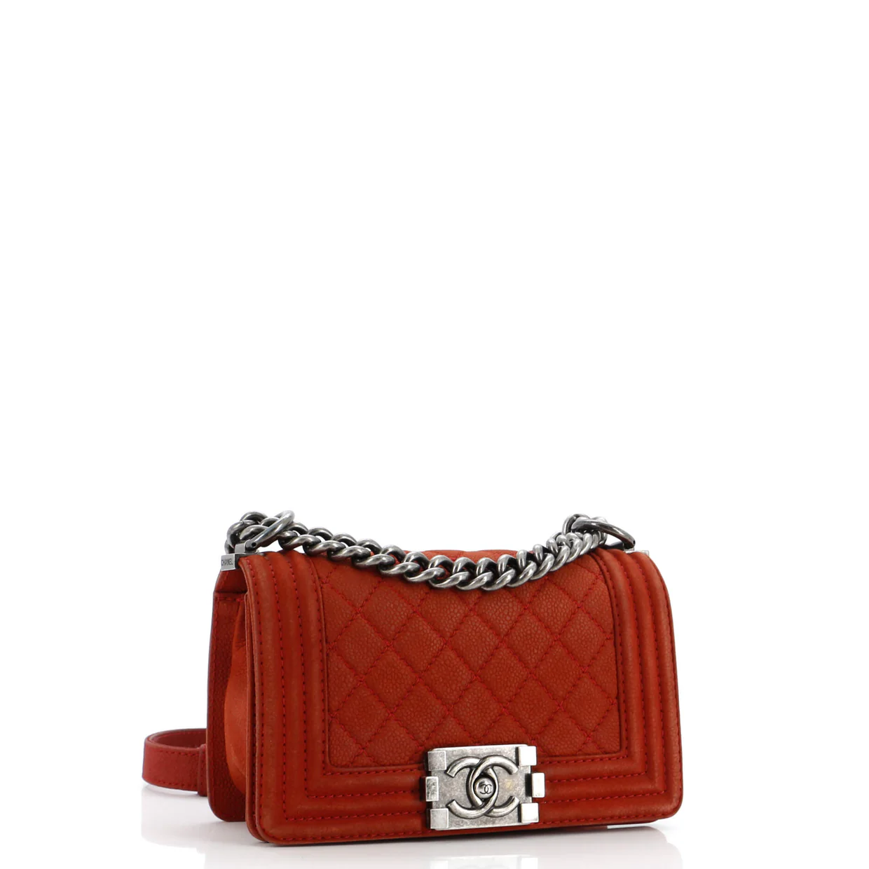 Boy Flap Bag Quilted Matte Caviar Small - Deep Luxury