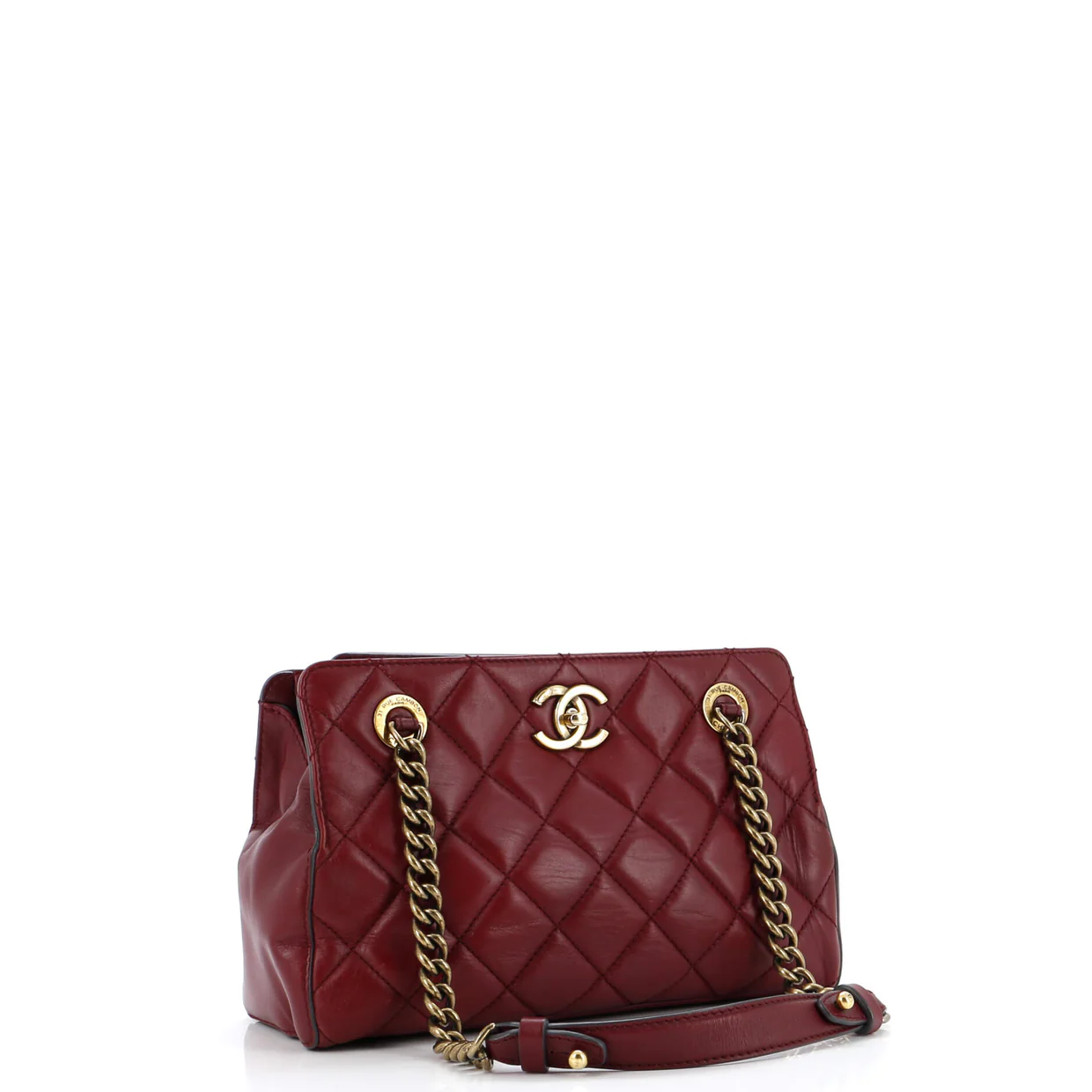 Perfect Edge Tote Quilted Leather Mini - Deep Luxury