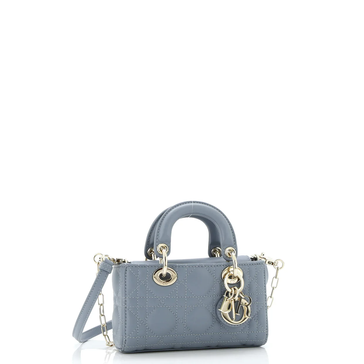 Lady D-Joy Bag Cannage Quilt Lambskin Micro - Deep Luxury