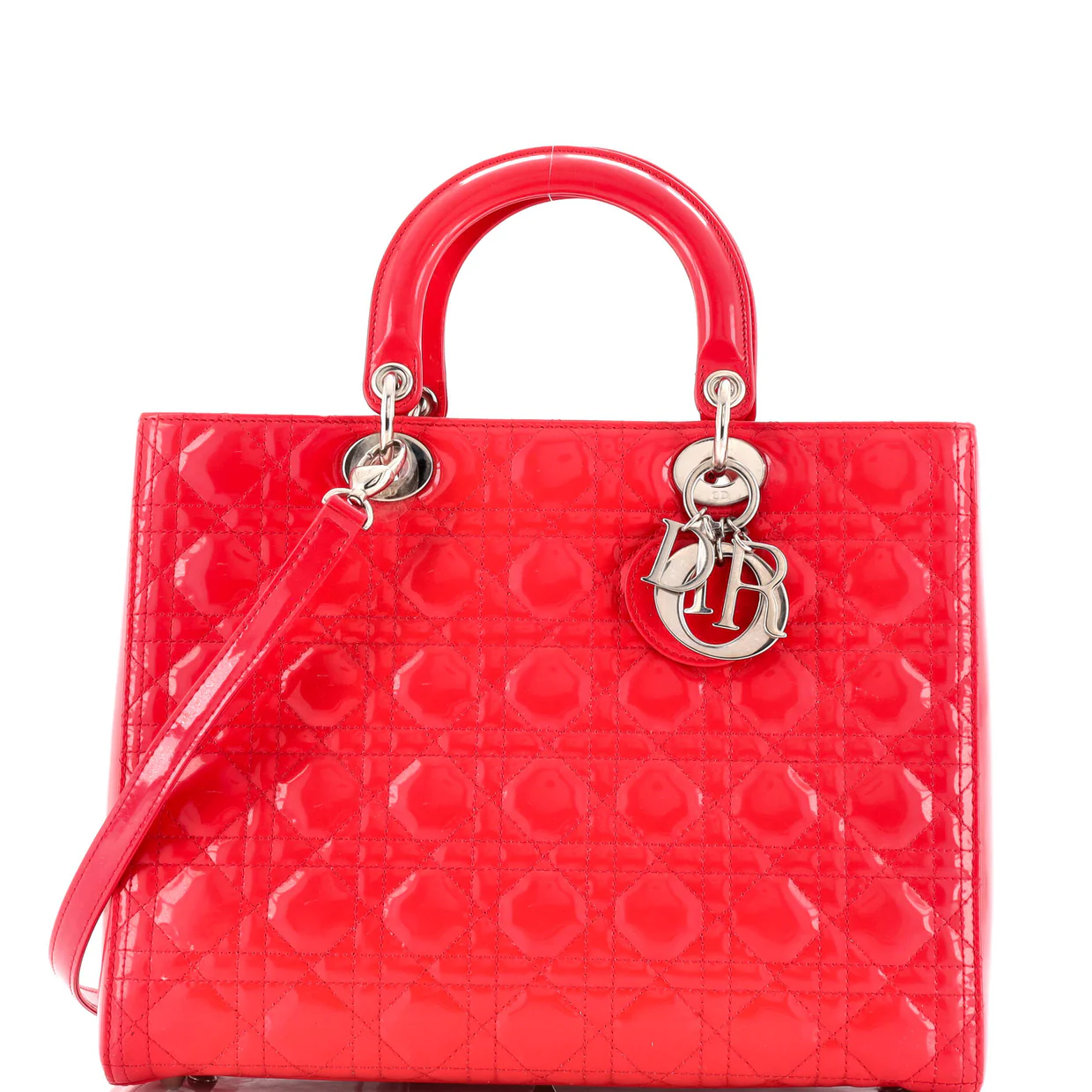 Lady Dior Bag Cannage Quilt Patent Large - Deep Luxury