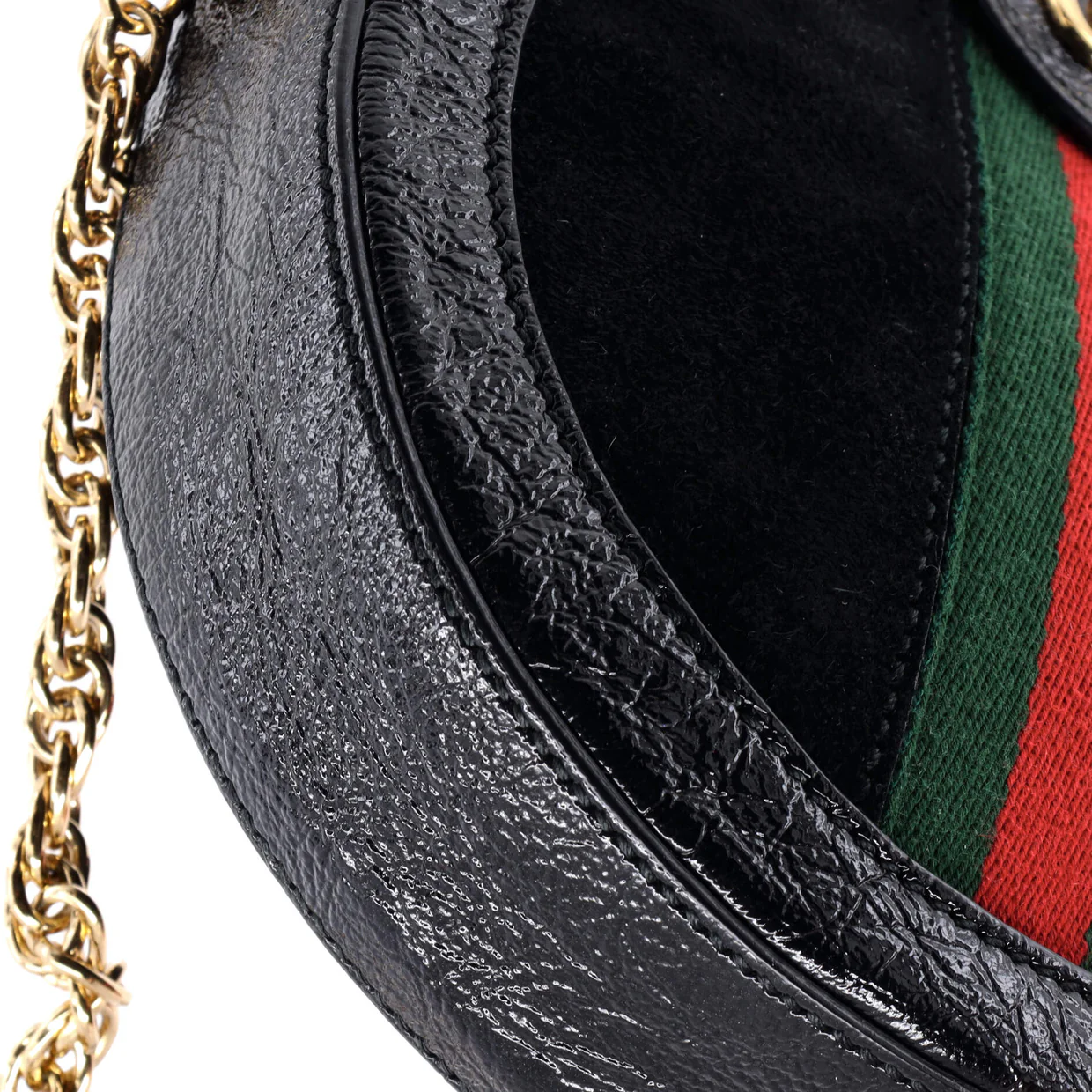 Ophidia Round Shoulder Bag Suede Mini - Deep Luxury