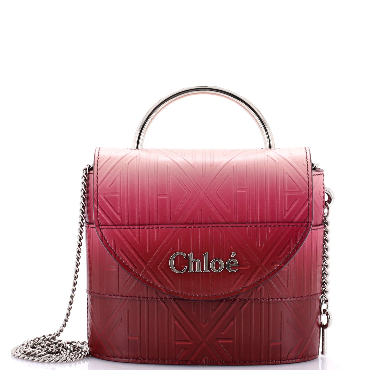 Aby Lock Bag Embossed Leather Small - Deep Luxury