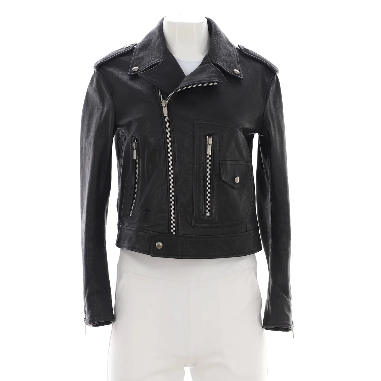 Women's 30 Montaigne Biker Jacket Leather - Deep Luxury