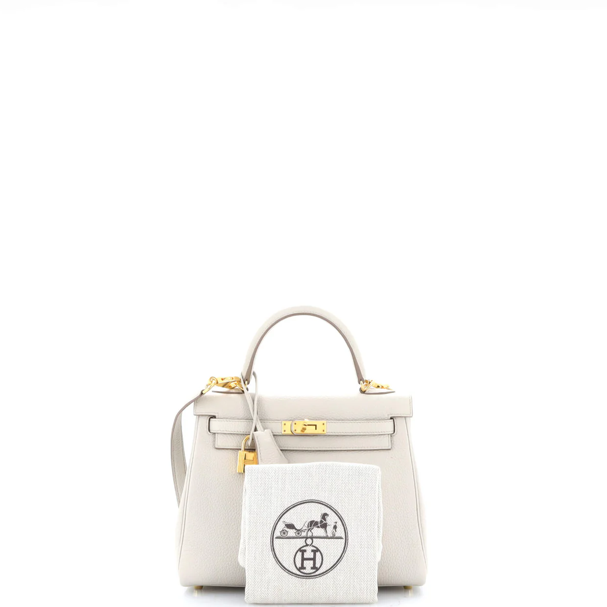 Kelly Handbag Light Togo with Gold Hardware 25 - Deep Luxury