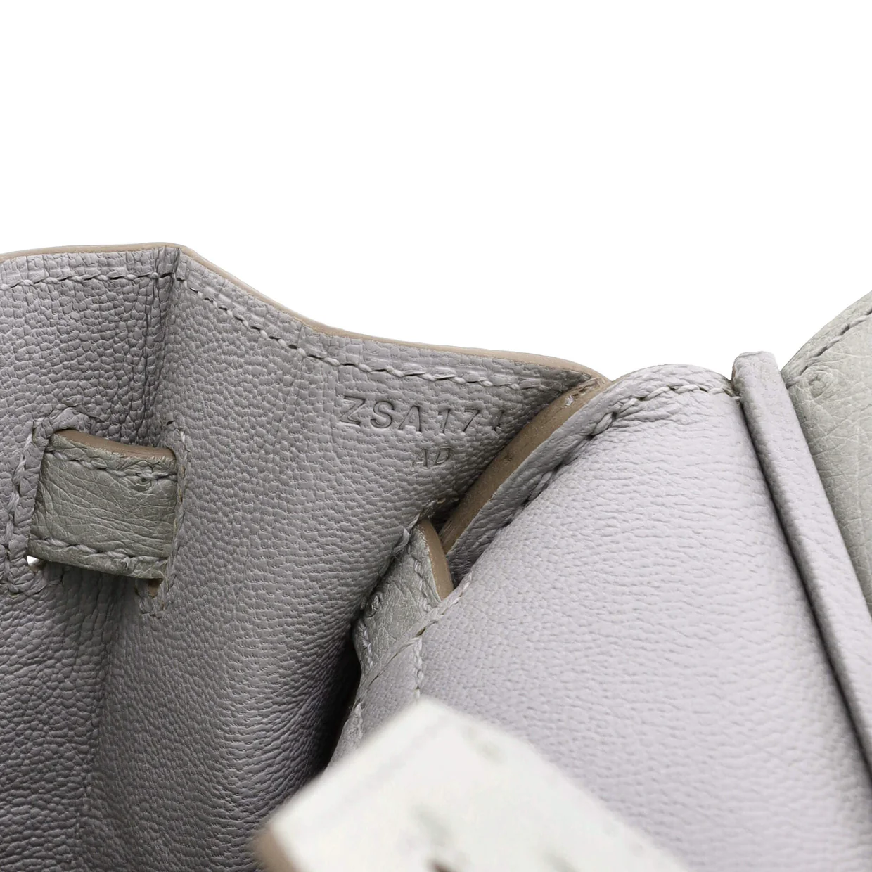 Birkin Handbag Grey Ostrich with Gold Hardware 25 - Deep Luxury
