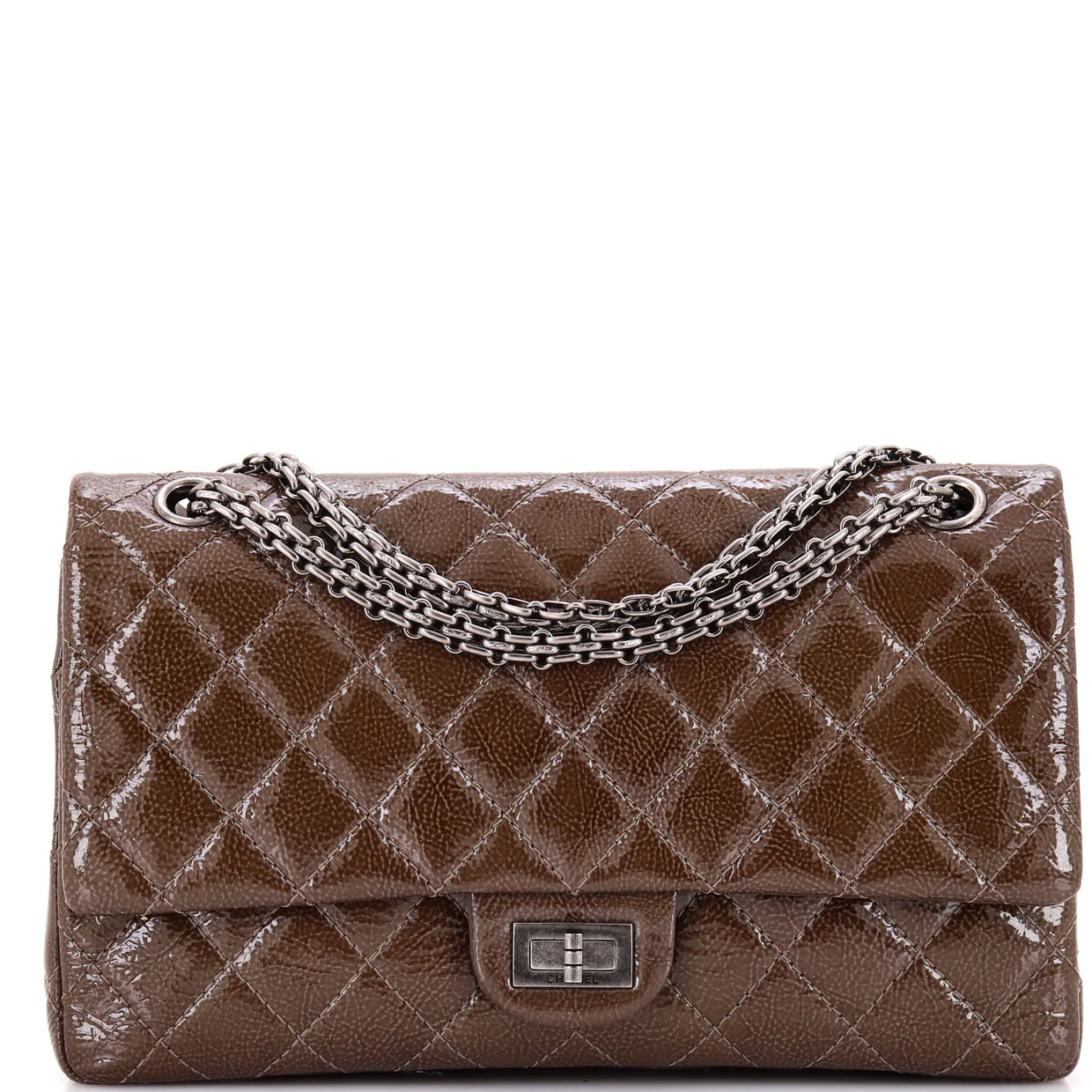 Reissue 2.55 Flap Bag Quilted Crinkled Patent 226 - Deep Luxury