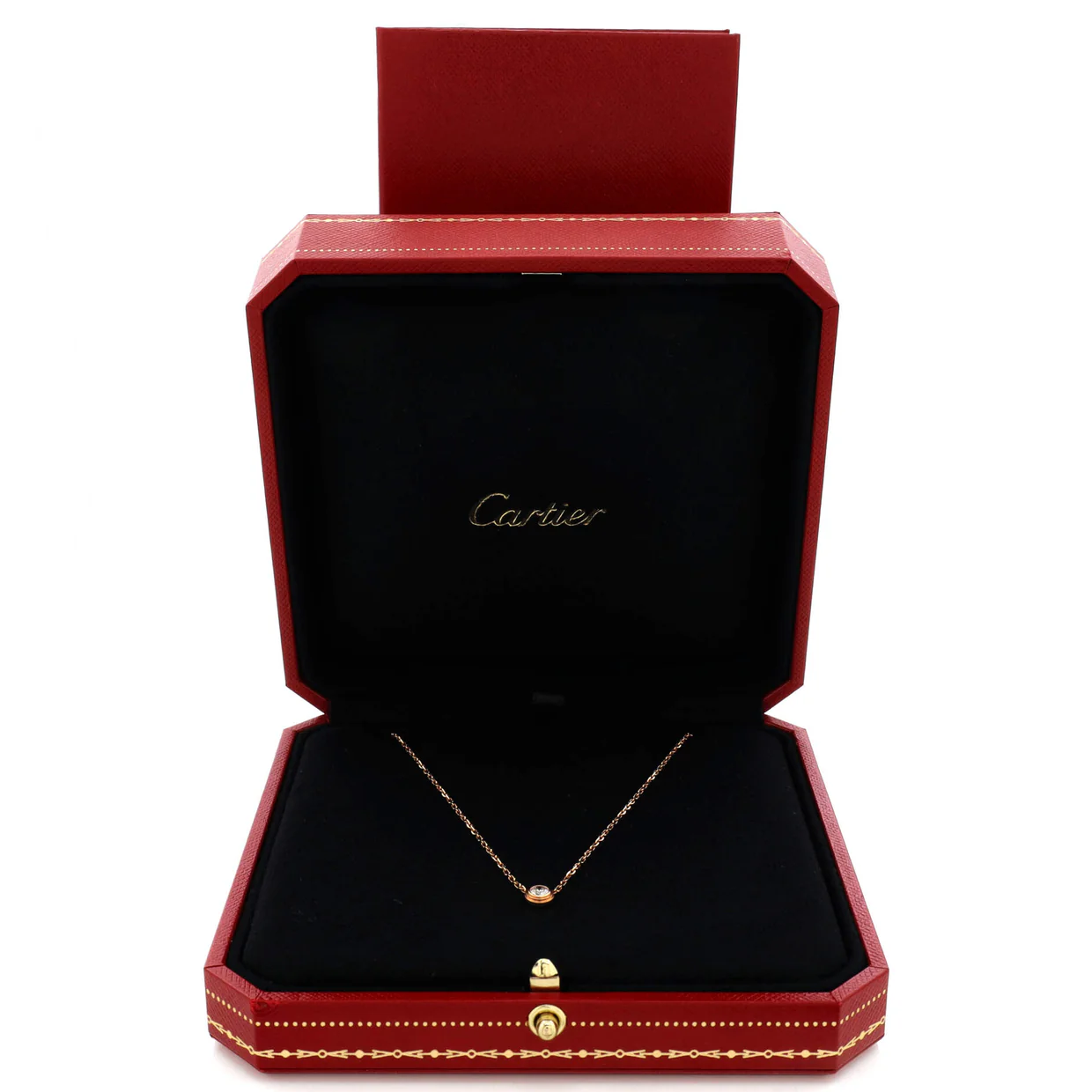 D'Amour Pendant Necklace 18K Rose Gold with Diamond Large - Deep Luxury