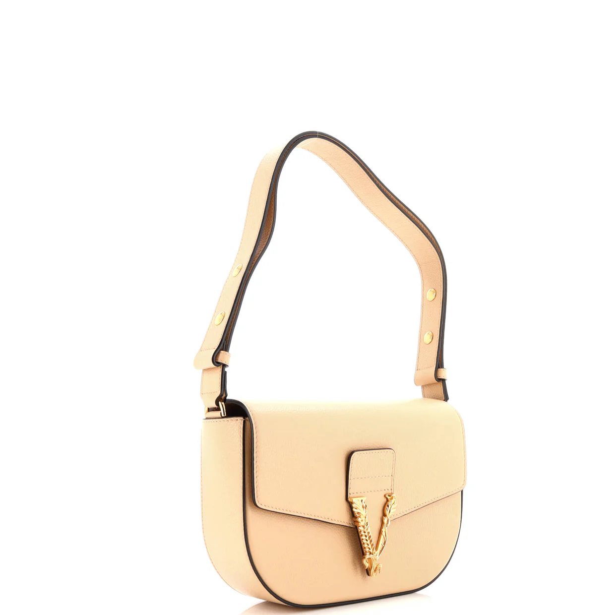 Virtus Flap Messenger Bag Leather Medium - Deep Luxury