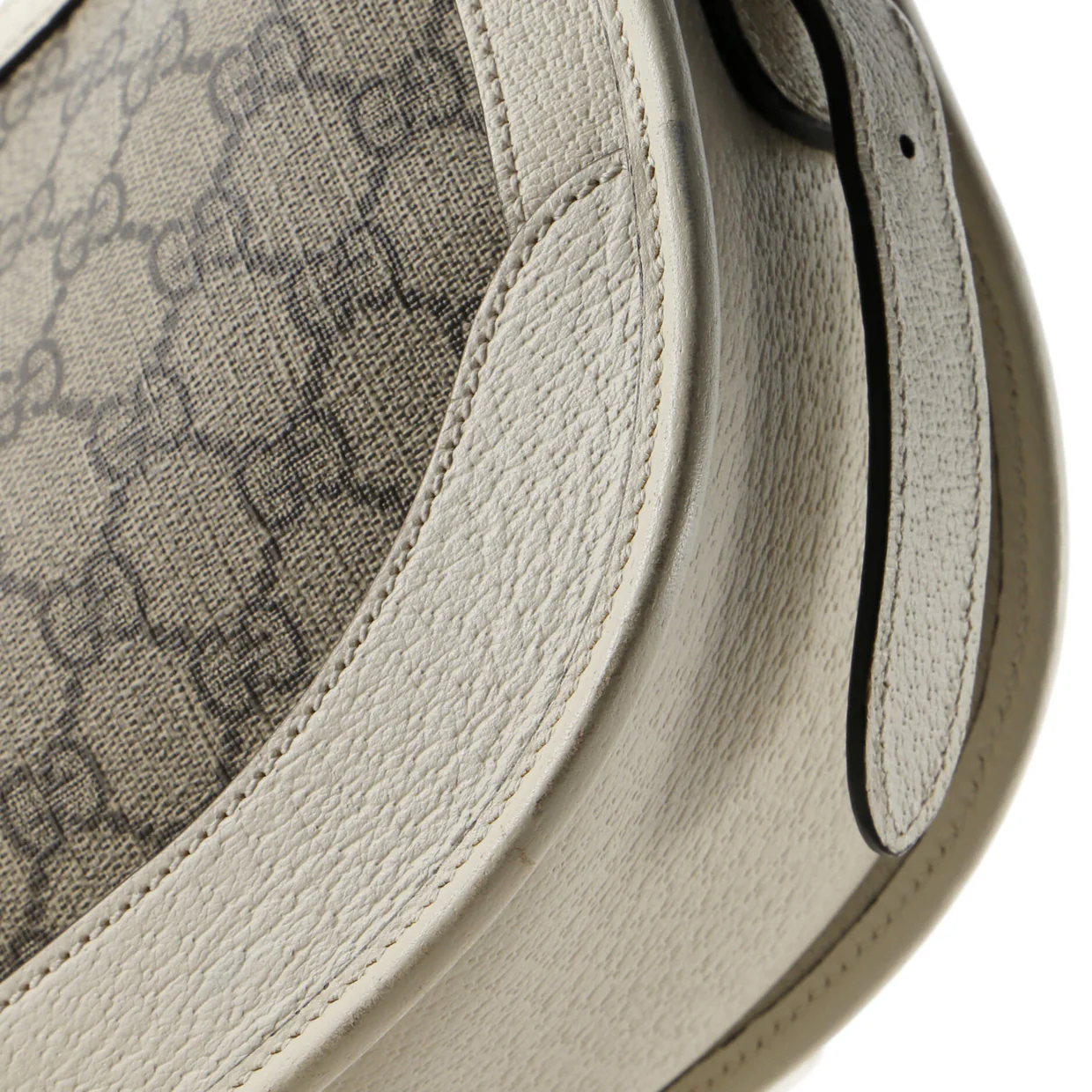 Ophidia Curved Zip Shoulder Bag GG Coated Canvas Large - Deep Luxury