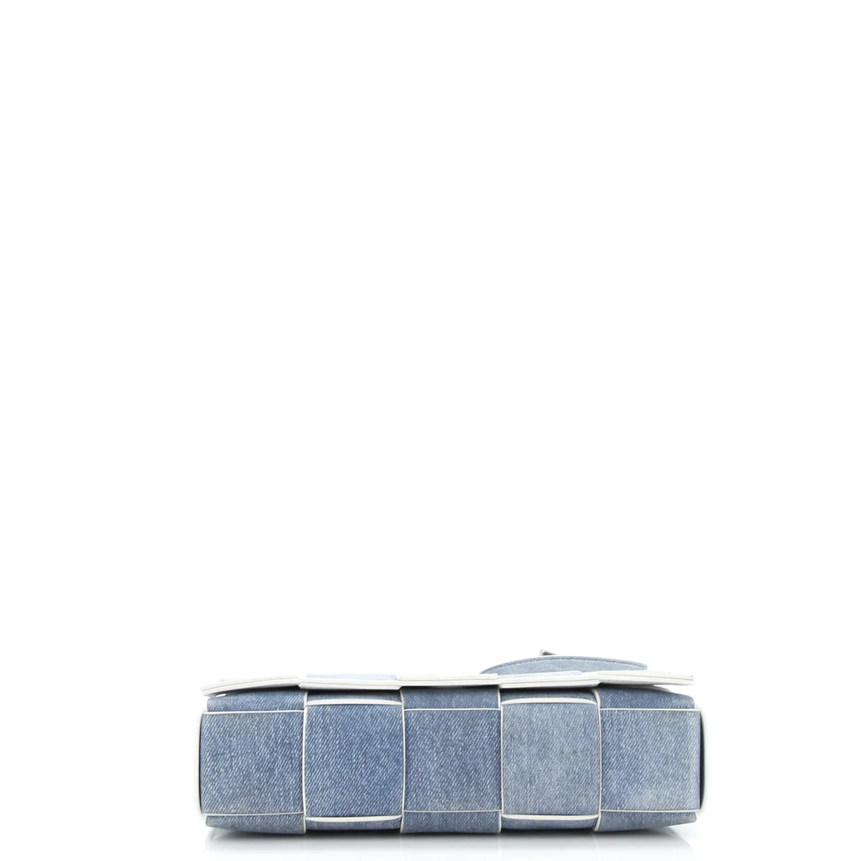 Cassette Crossbody Bag Maxi Intrecciato Denim - Deep Luxury