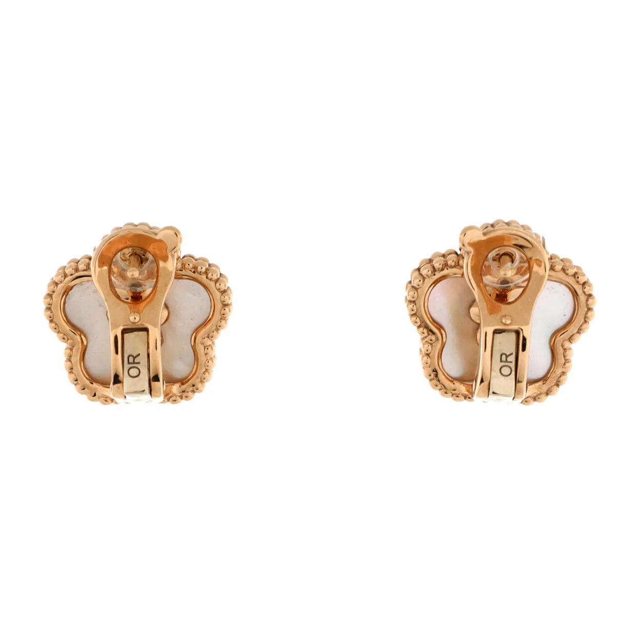 Lucky Spring Plum Blossom Stud Earring Earrings Rose Gold and Mother of Pearl - Deep Luxury