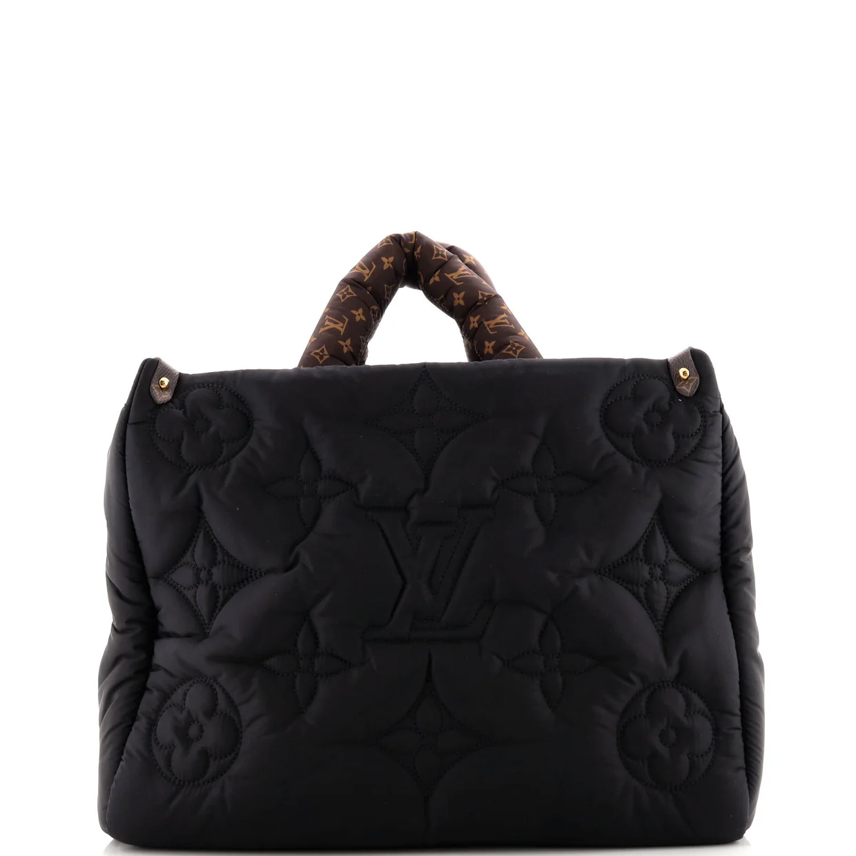 Pillow OnTheGo Tote Monogram Quilted Econyl Nylon MM - Deep Luxury