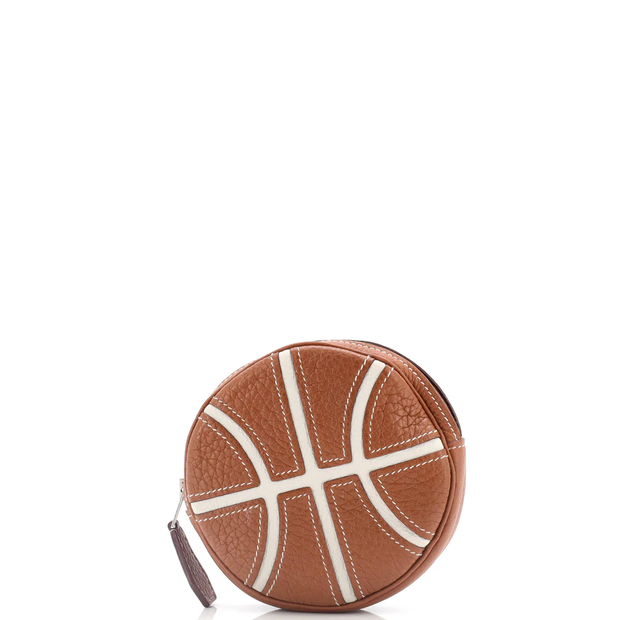 Basketball Change Purse Leather - Deep Luxury