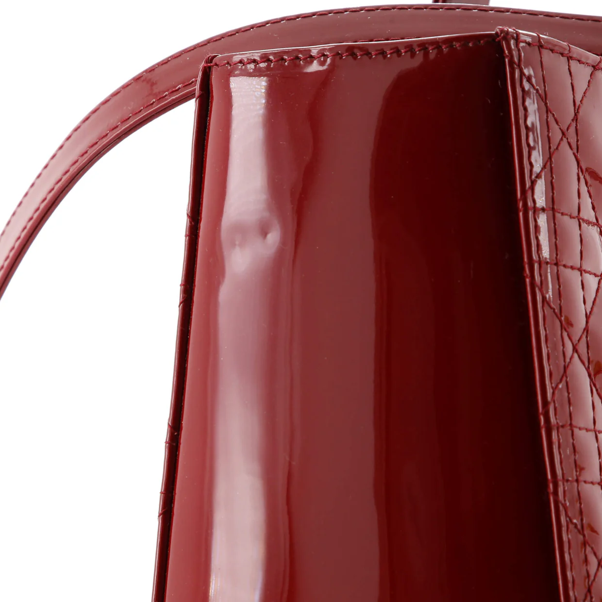 Lady Dior Bag Cannage Quilt Patent Large - Deep Luxury