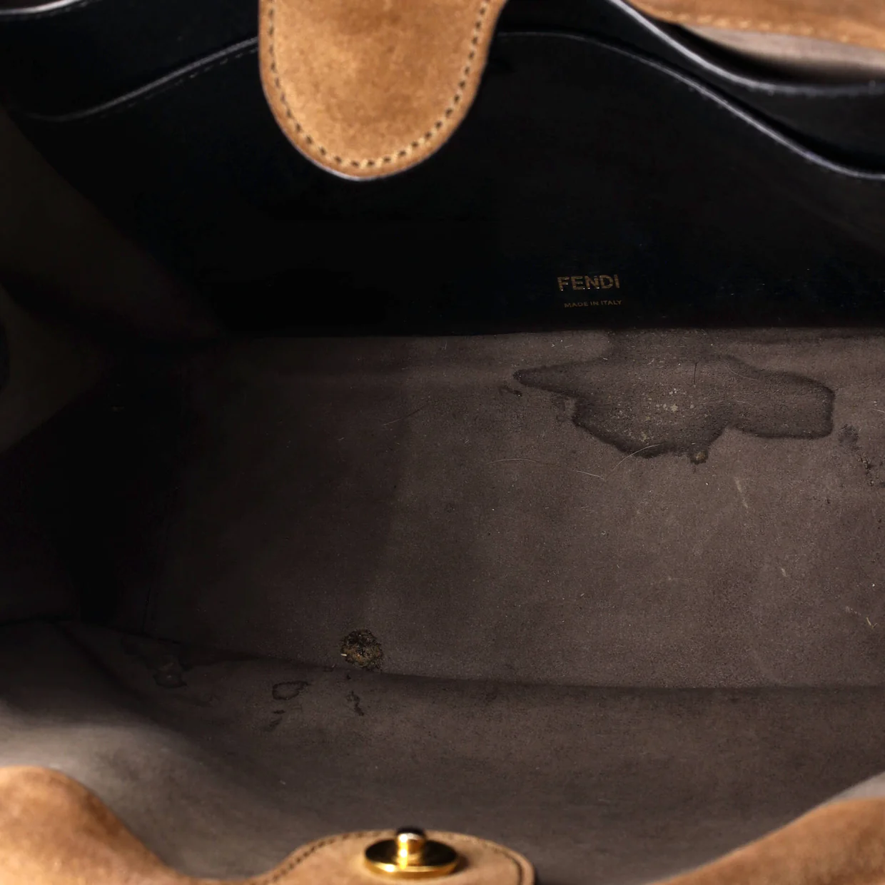 Flip Tote Leather with Suede Small - Deep Luxury