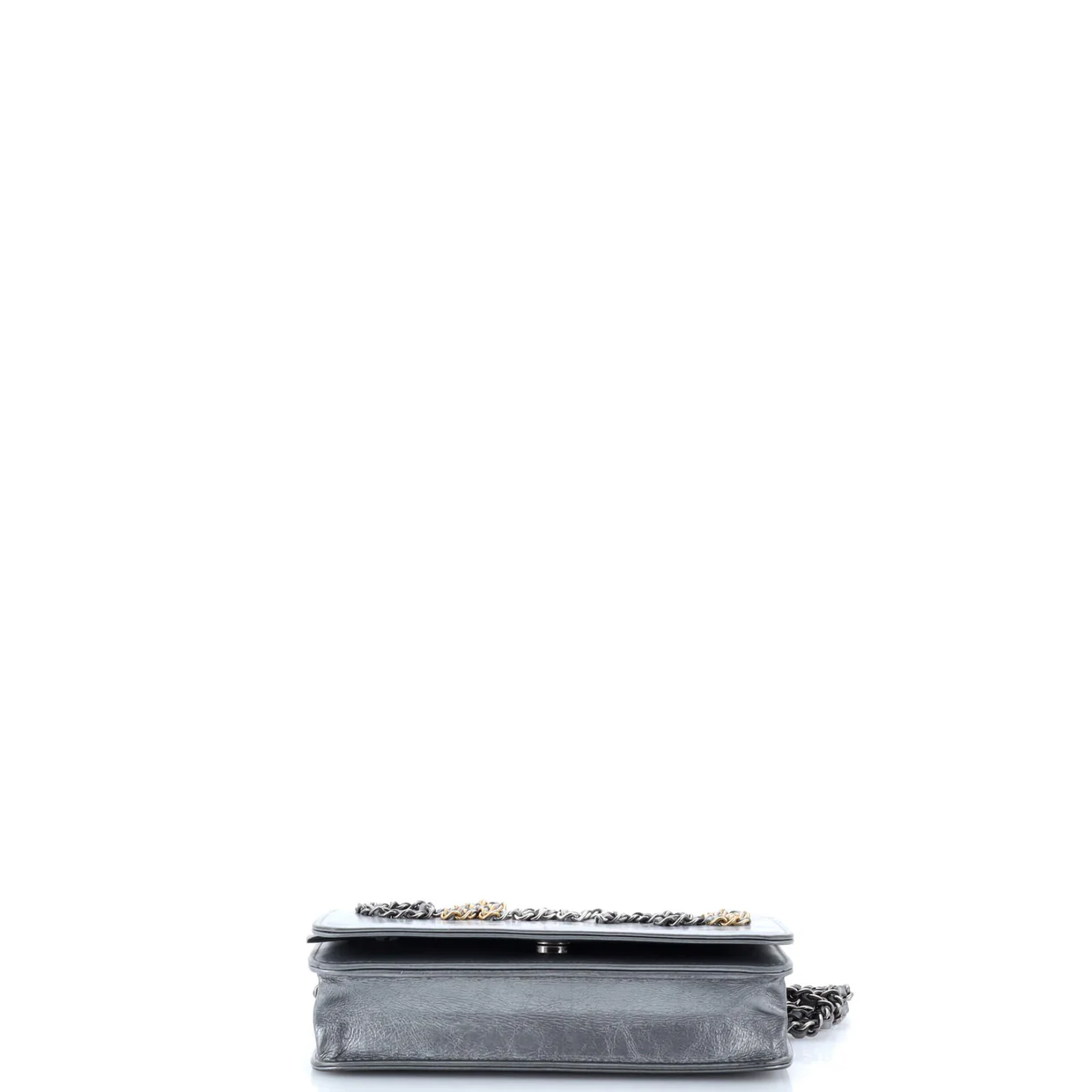 Chain Signe Wallet on Chain Calfskin - Deep Luxury