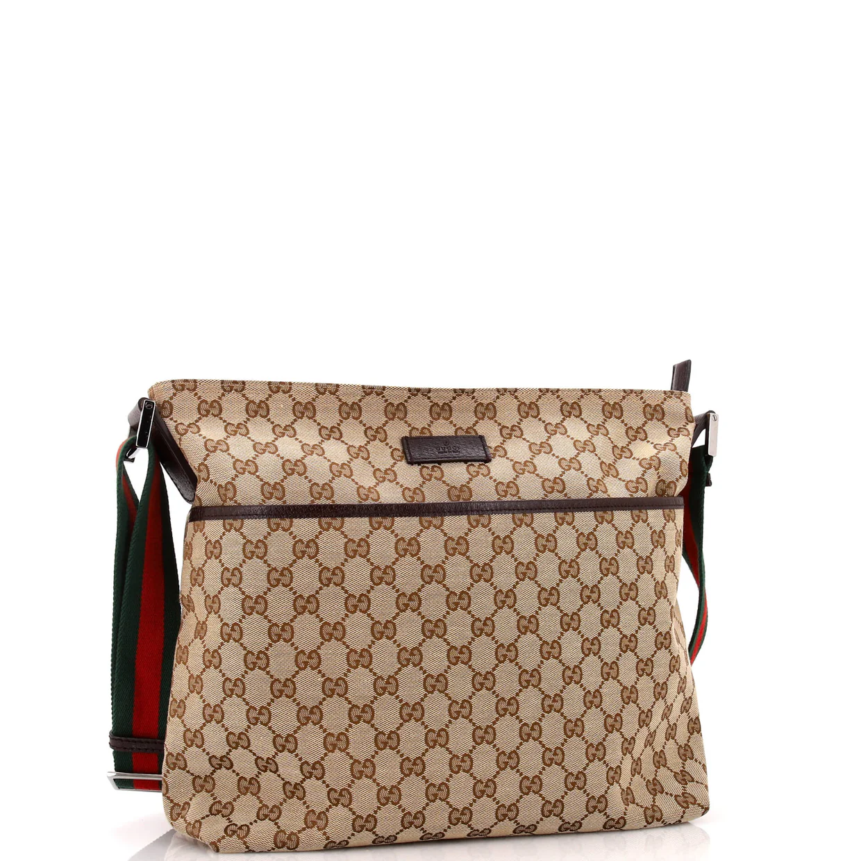 Front Pocket Web Messenger GG Canvas Medium - Deep Luxury